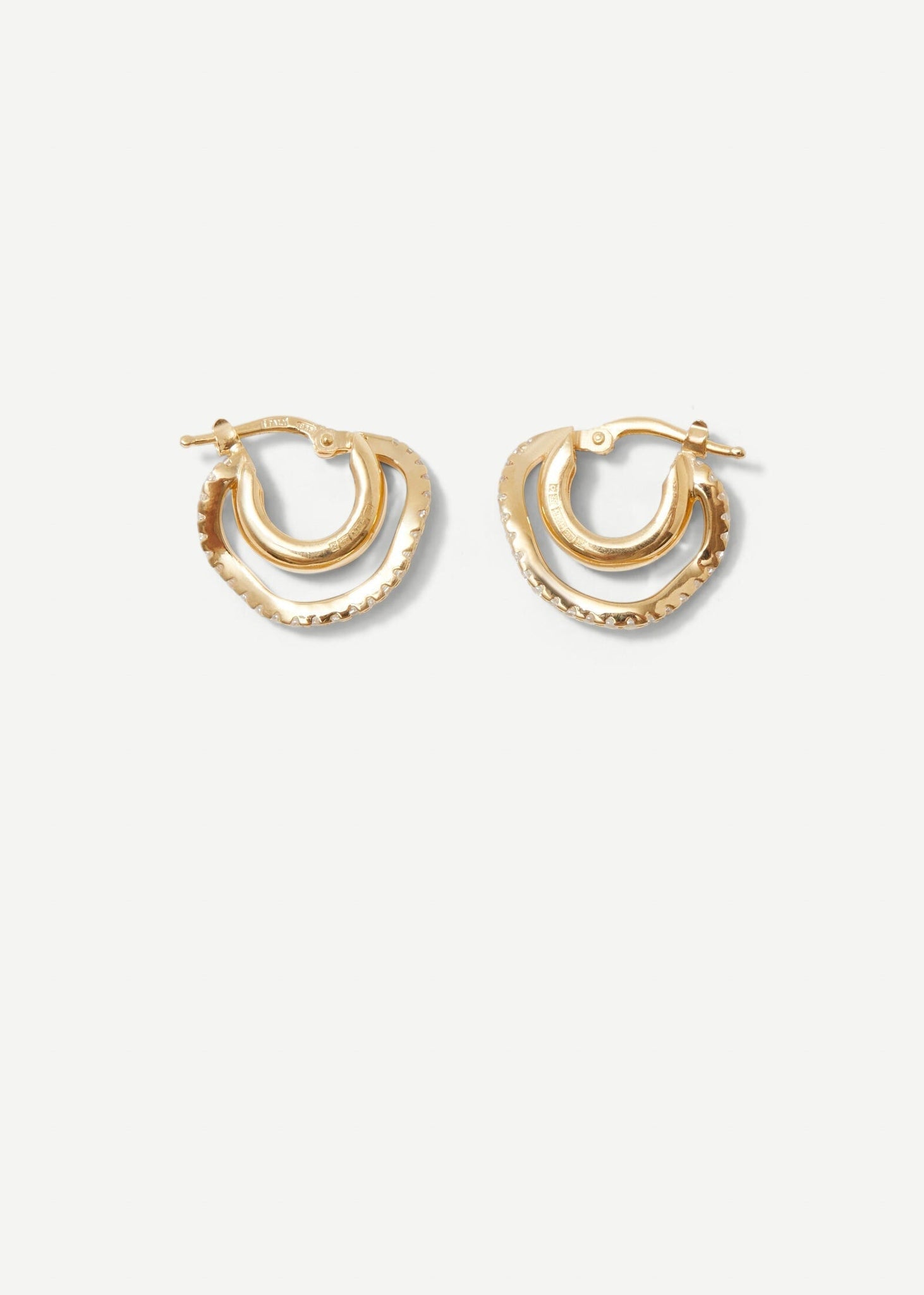 Distorted Double Hoop Earring Mini - Earrings - Cornelia Webb - 1