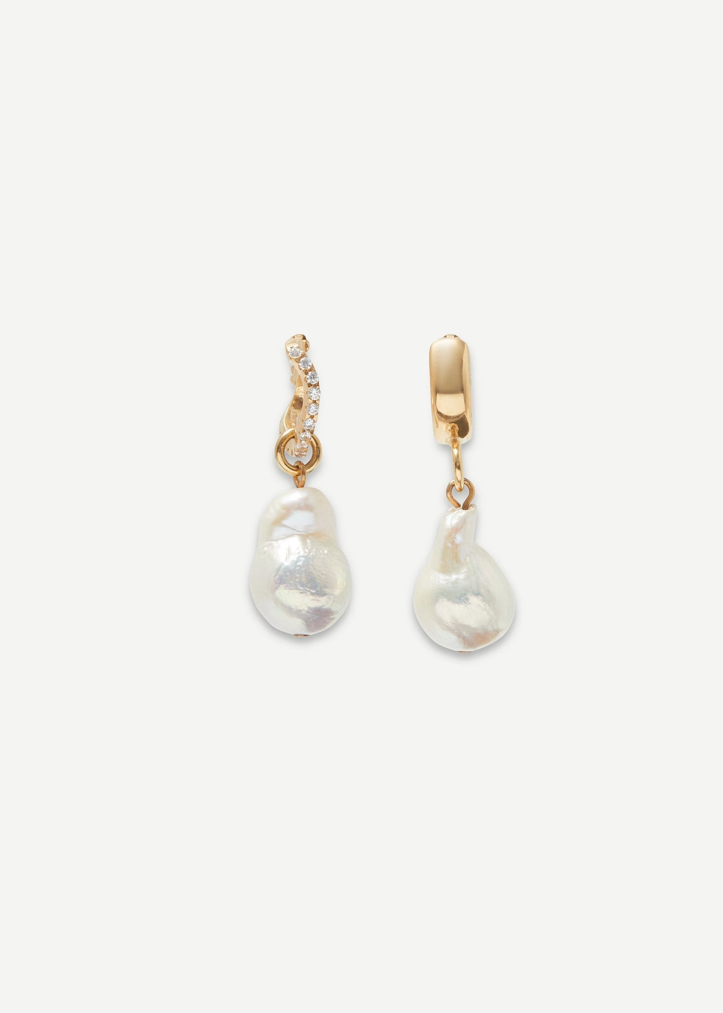 Pearled Drop Hoop Earring - Earrings - Cornelia Webb - 1