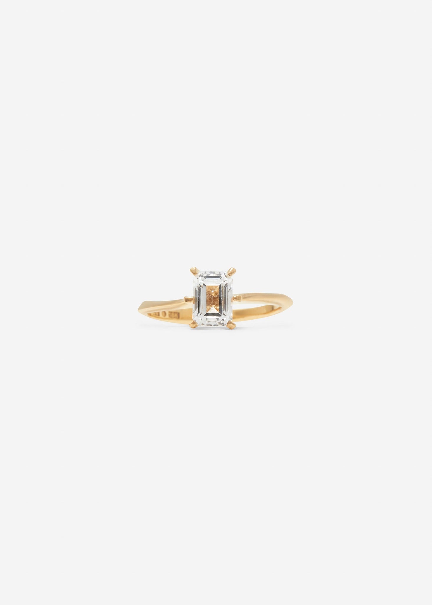 Emerald Cut Solitaire Ring Maxi Pavé 0.7 - 0.9 Ct - Customised - 1