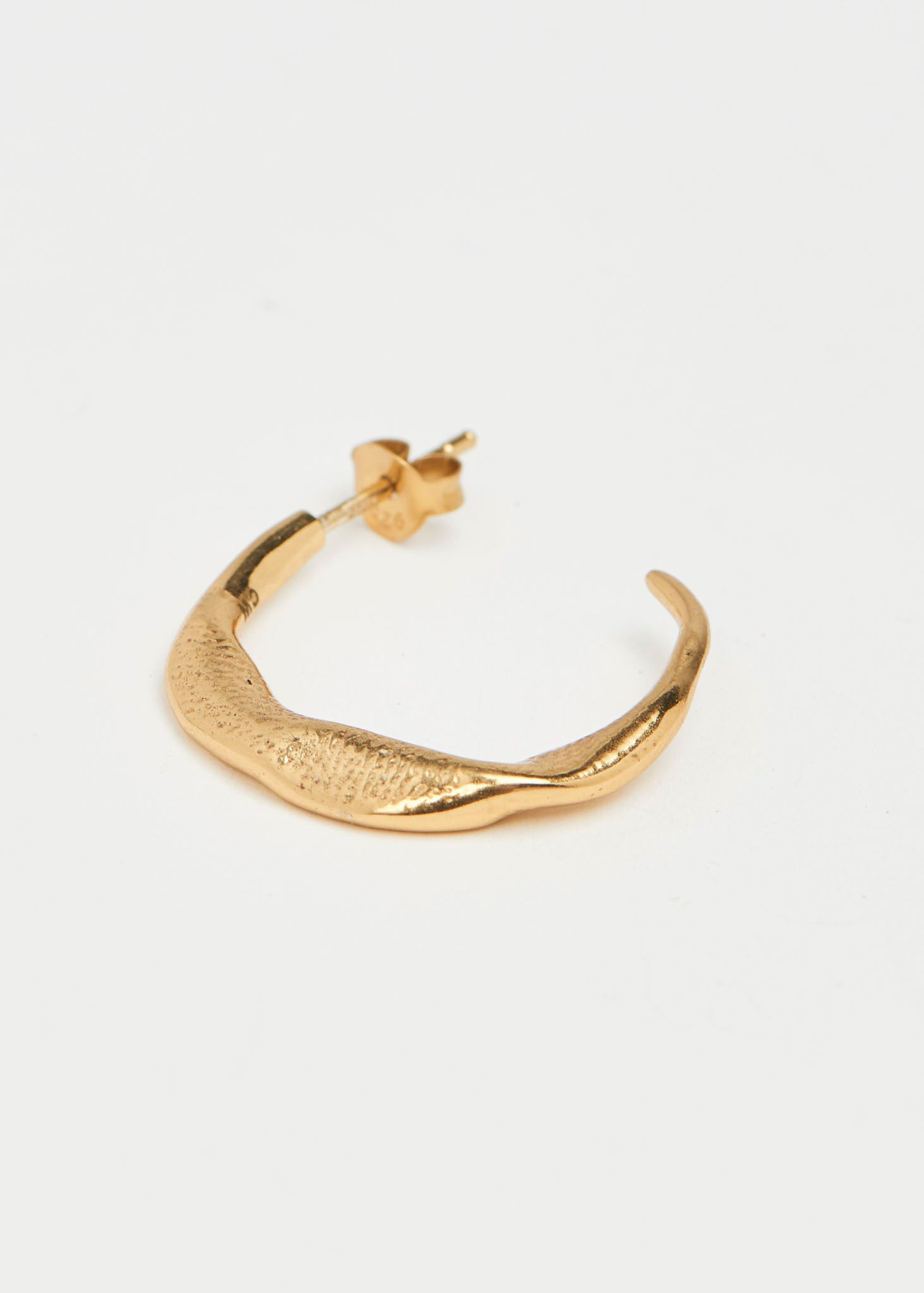 Organic Hoop Earring - Fingerprint