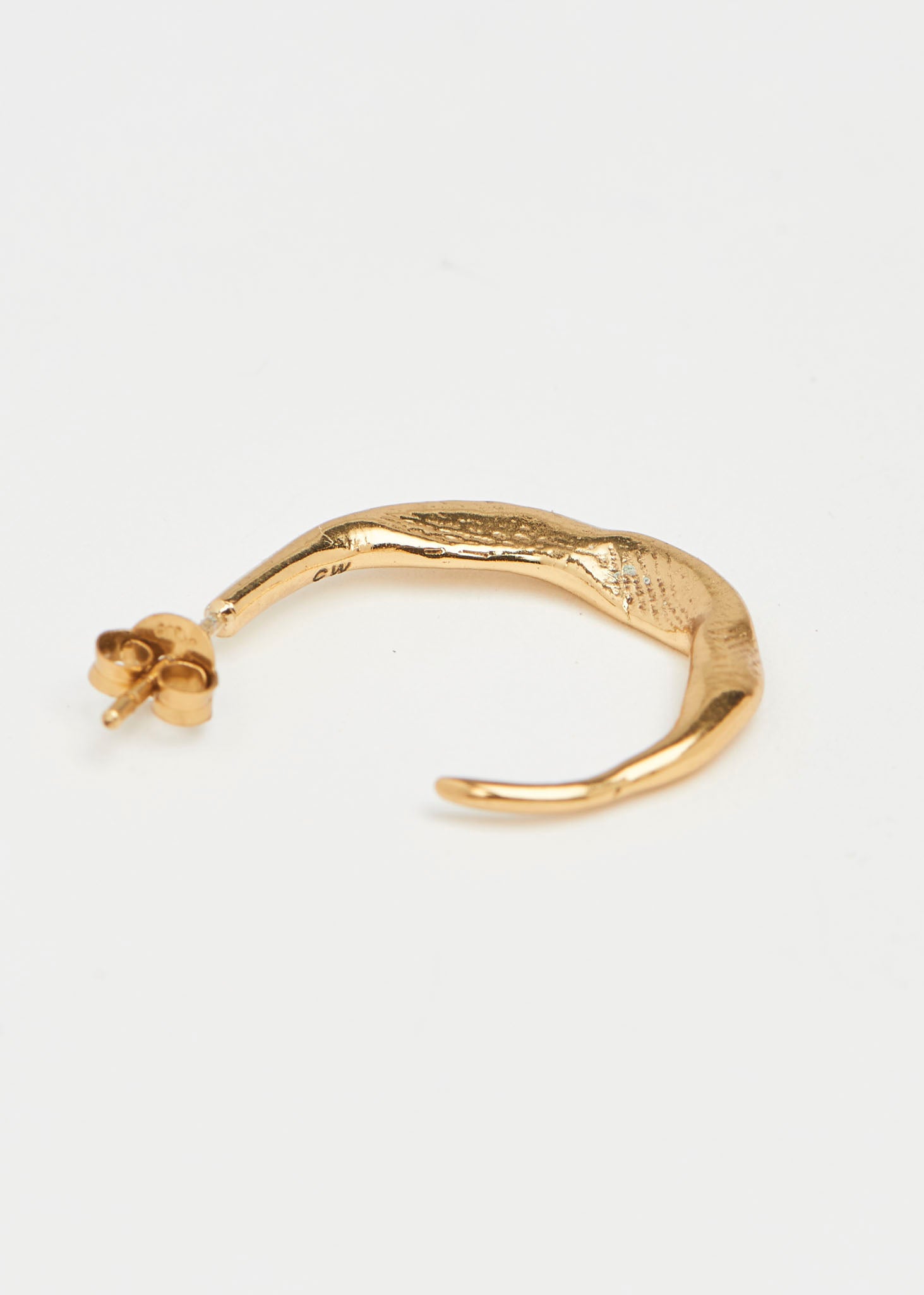 Organic Hoop Earring - Fingerprint