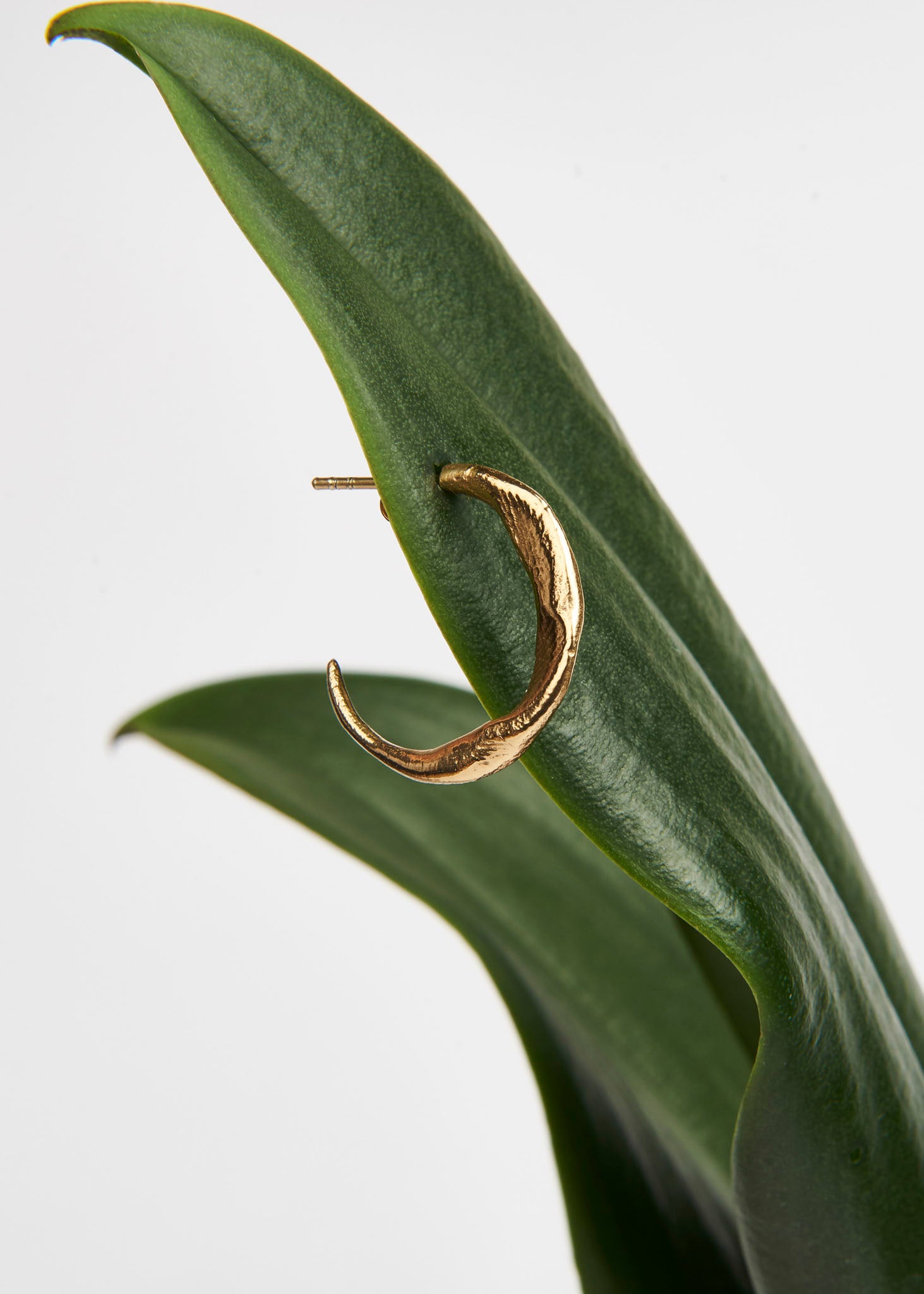 Organic Hoop Earring - Fingerprint