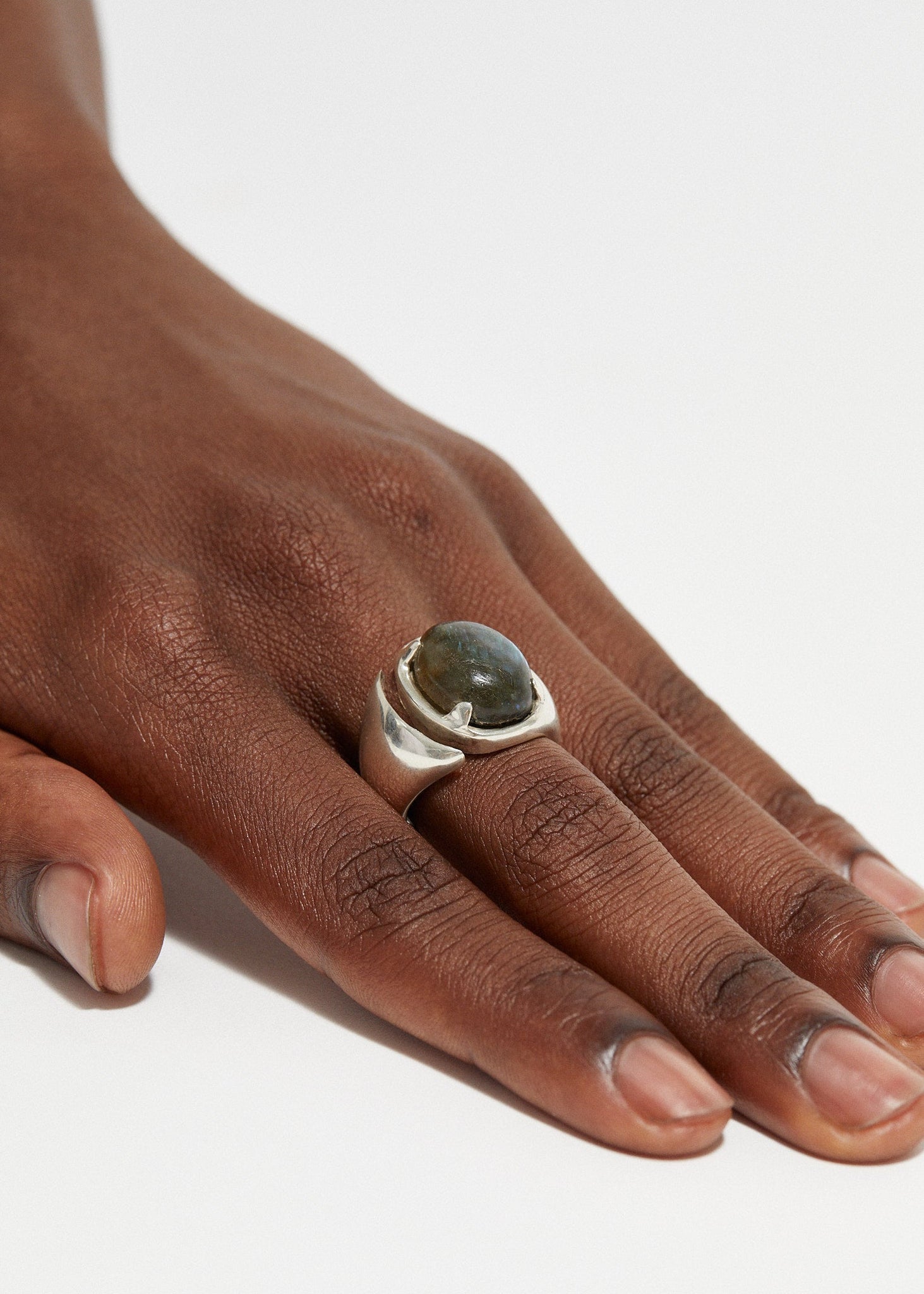 Molded Signet Ring | Labradorite - Rings - Cornelia Webb - 4