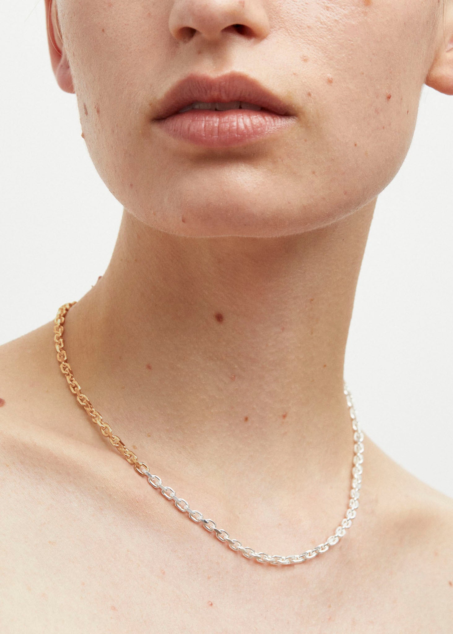 Two toned Sterling Silver Necklace