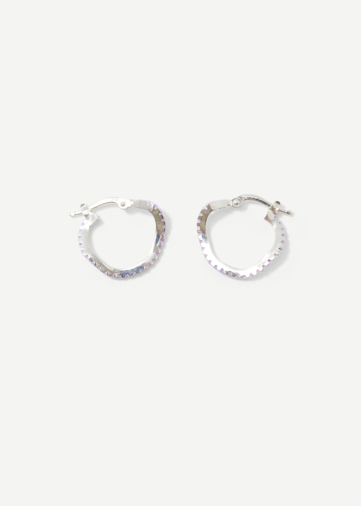 Distorted Hoop Earring Midi - Lavender