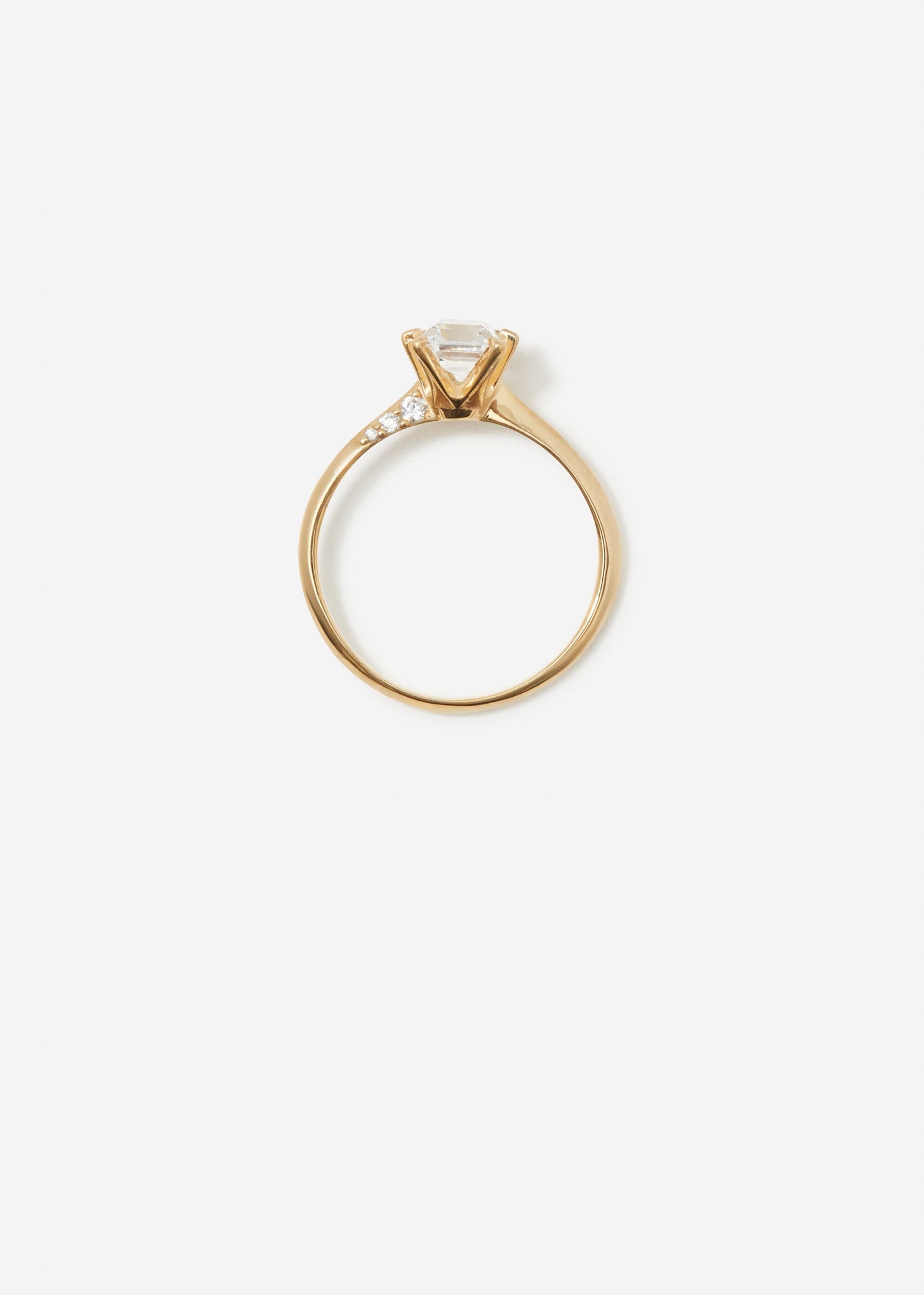 Brilliant Cut Solitaire Ring Maxi Pavé 0.7 - 0.9 Ct - Customised - 2