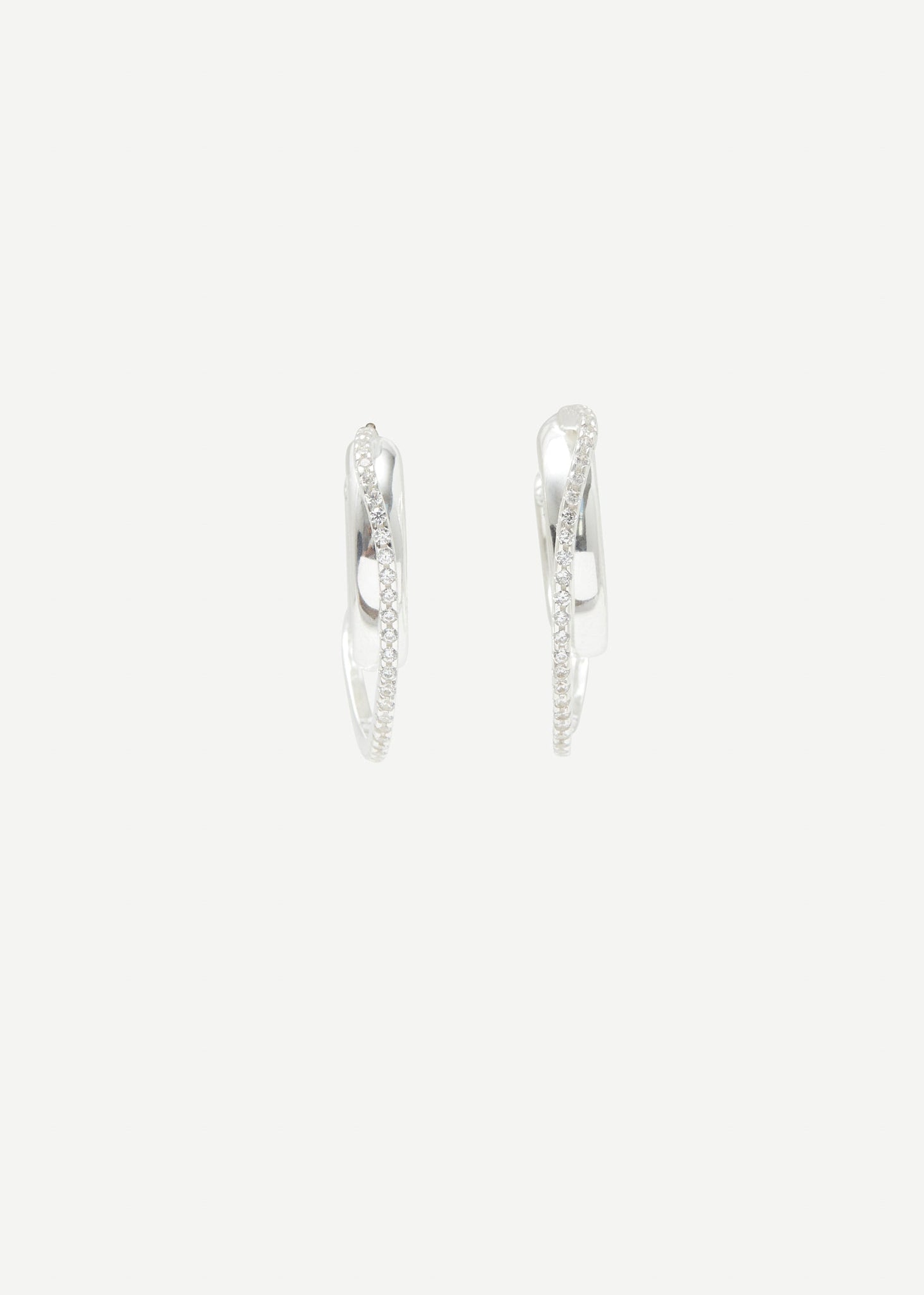 Distorted Double Hoop Earring Midi - Cornelia Webb - 2