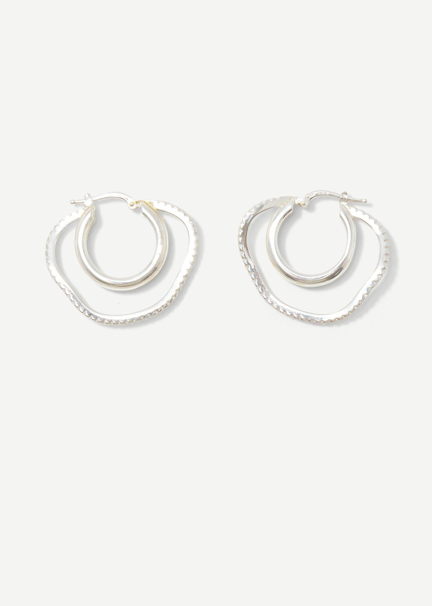 Distorted Double Hoop Earring Midi - Cornelia Webb - 1