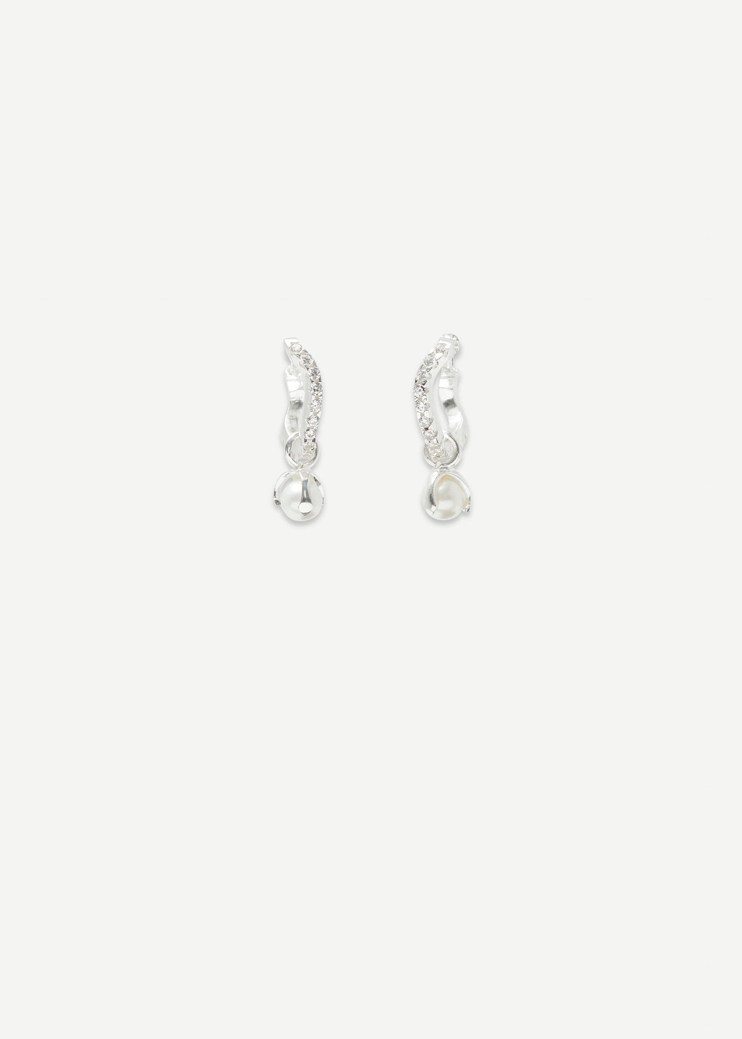 Distorted Hoop Earring Mini | Pearl - Cornelia Webb - 1