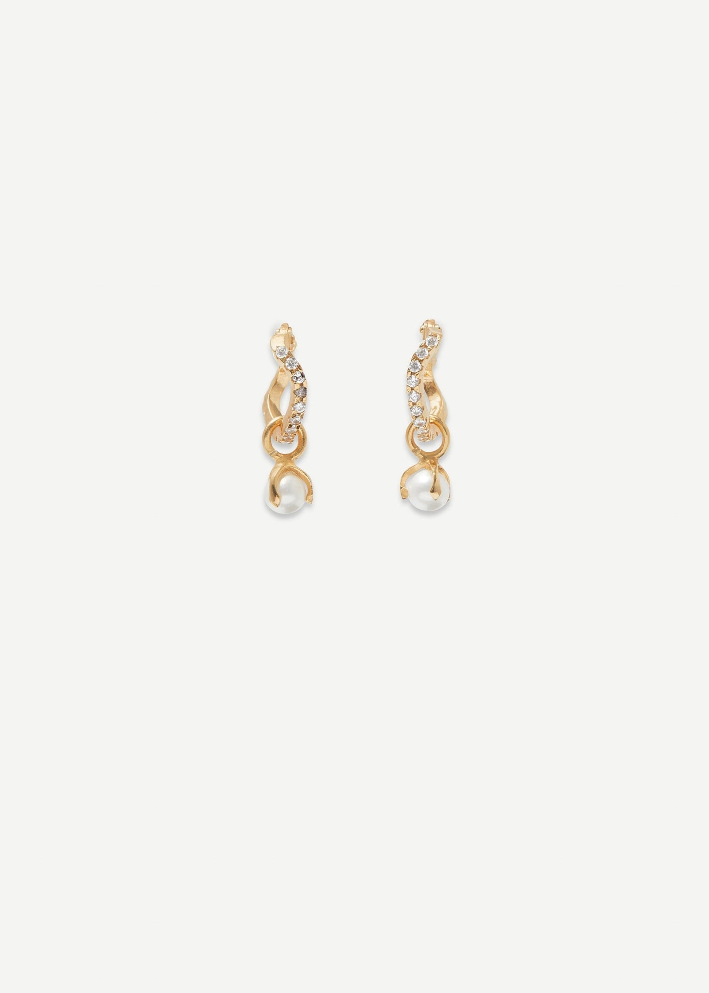 Distorted Hoop Earring Mini | Pearl - Earrings - Cornelia Webb - 1