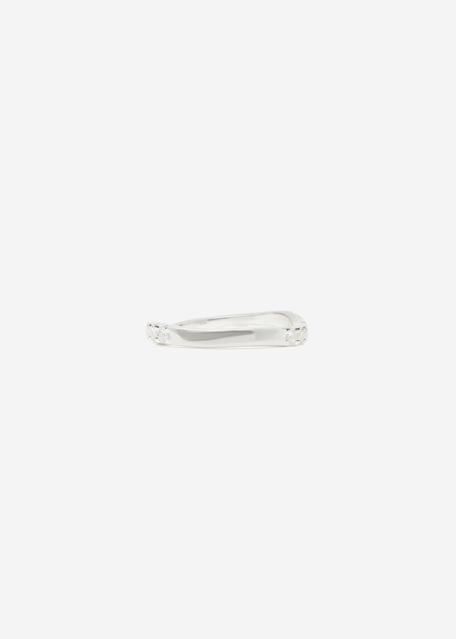 Distorted Single Ring Midi | White - Rings - Cornelia Webb - 5
