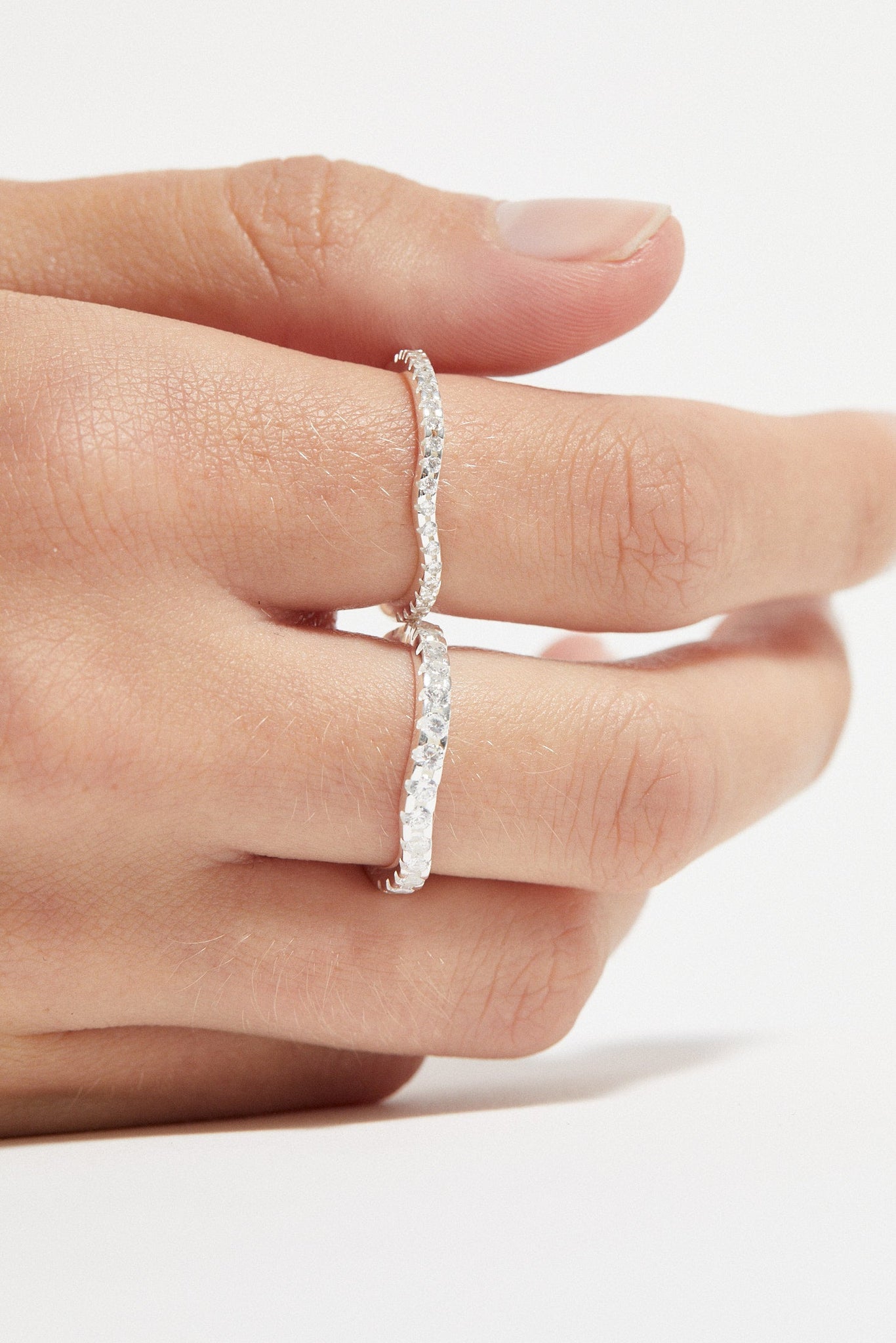 Distorted Single Ring Midi | White - Rings - Cornelia Webb - 9