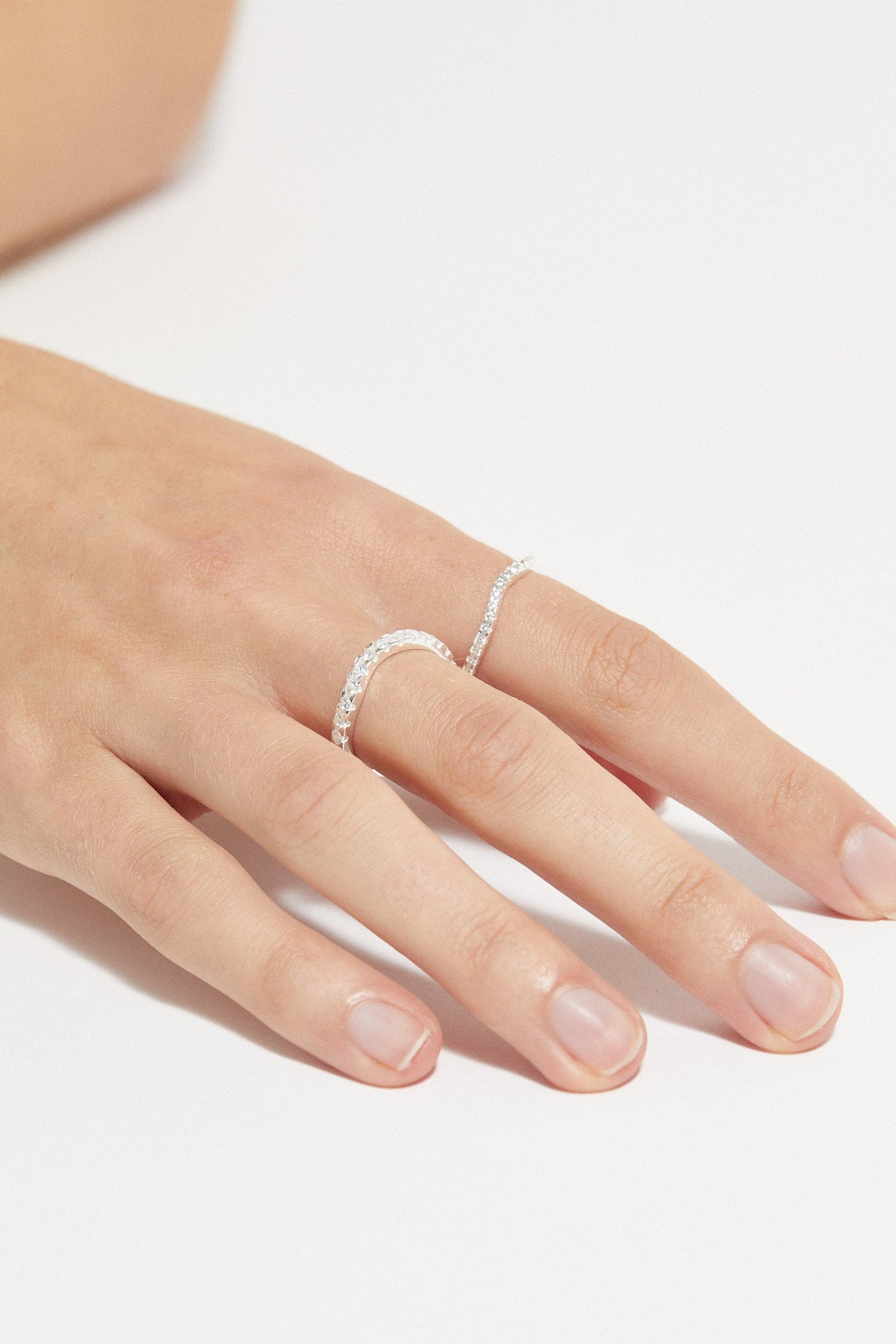 Distorted Single Ring Midi | White - Rings - Cornelia Webb - 7