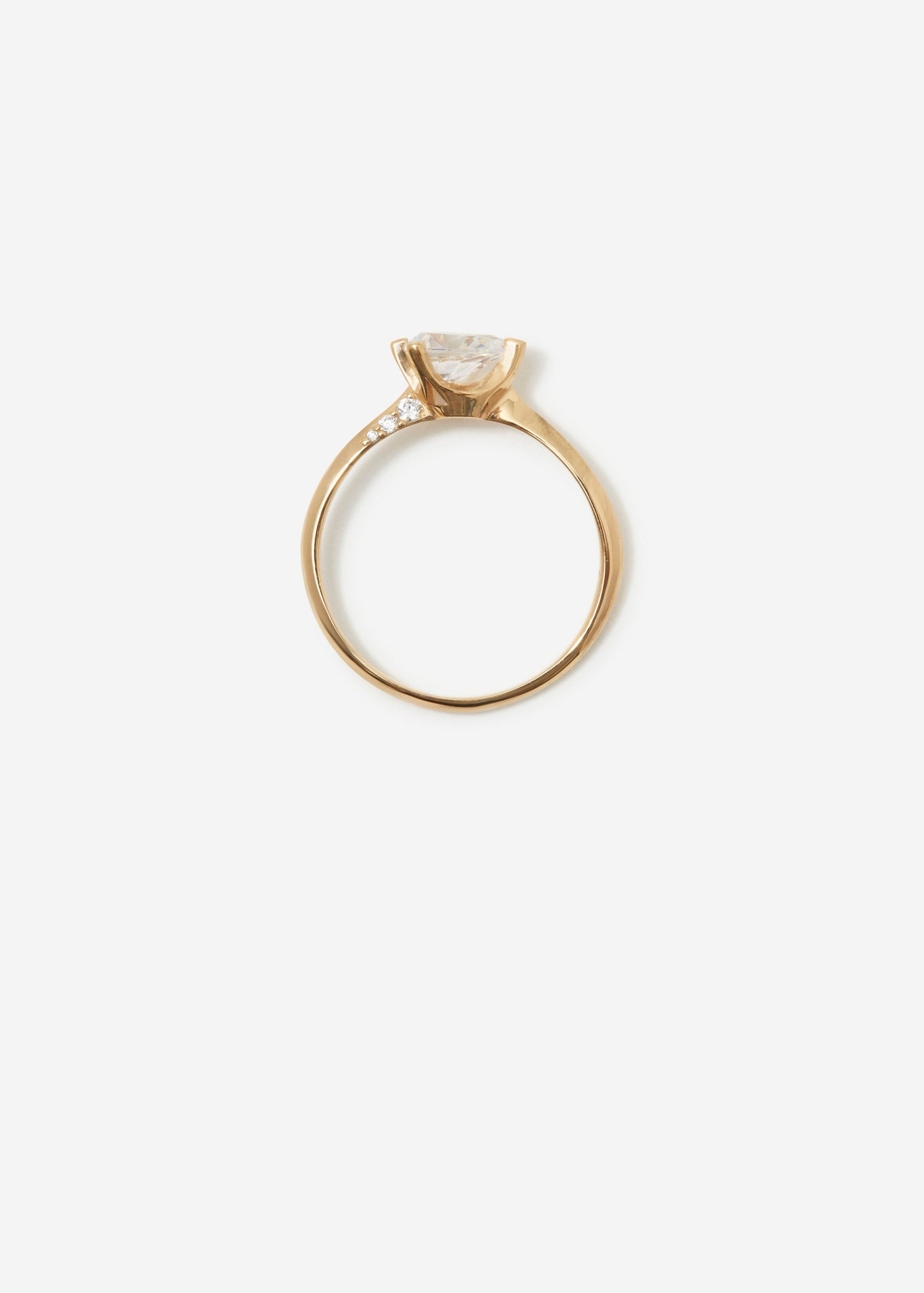 Drop Solitaire Ring Maxi Pavé 0.7 - 0.9 Ct - Customised - 2