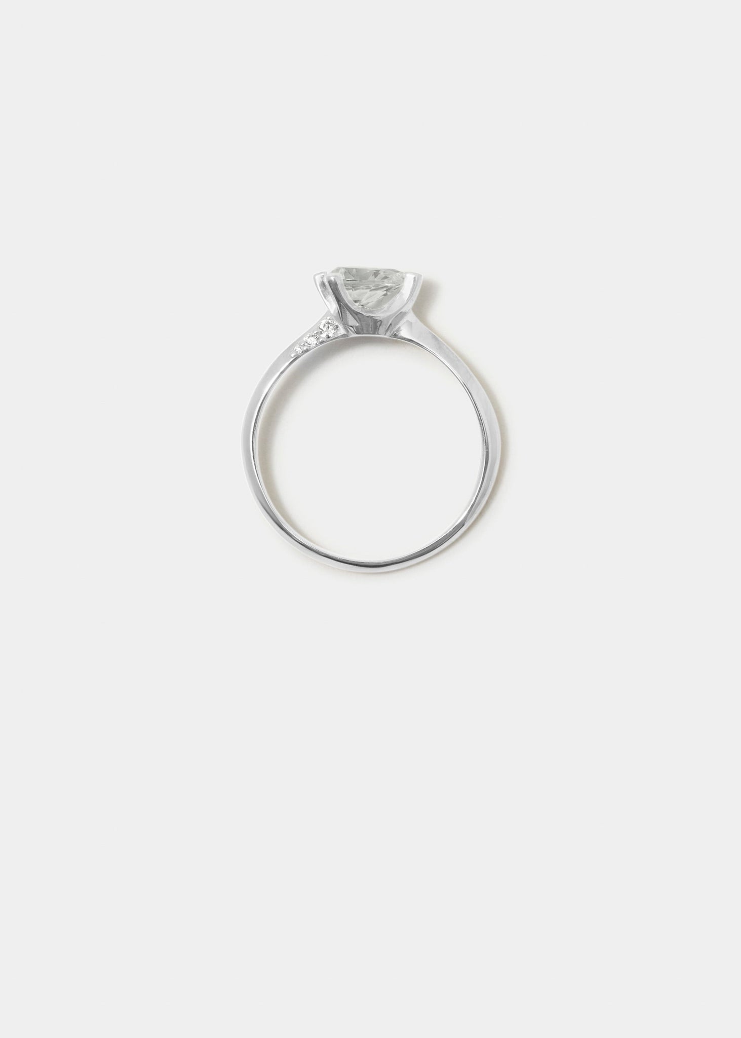 Drop Solitaire Ring Maxi Pavé 0.7 - 0.9 Ct - Customised - 2