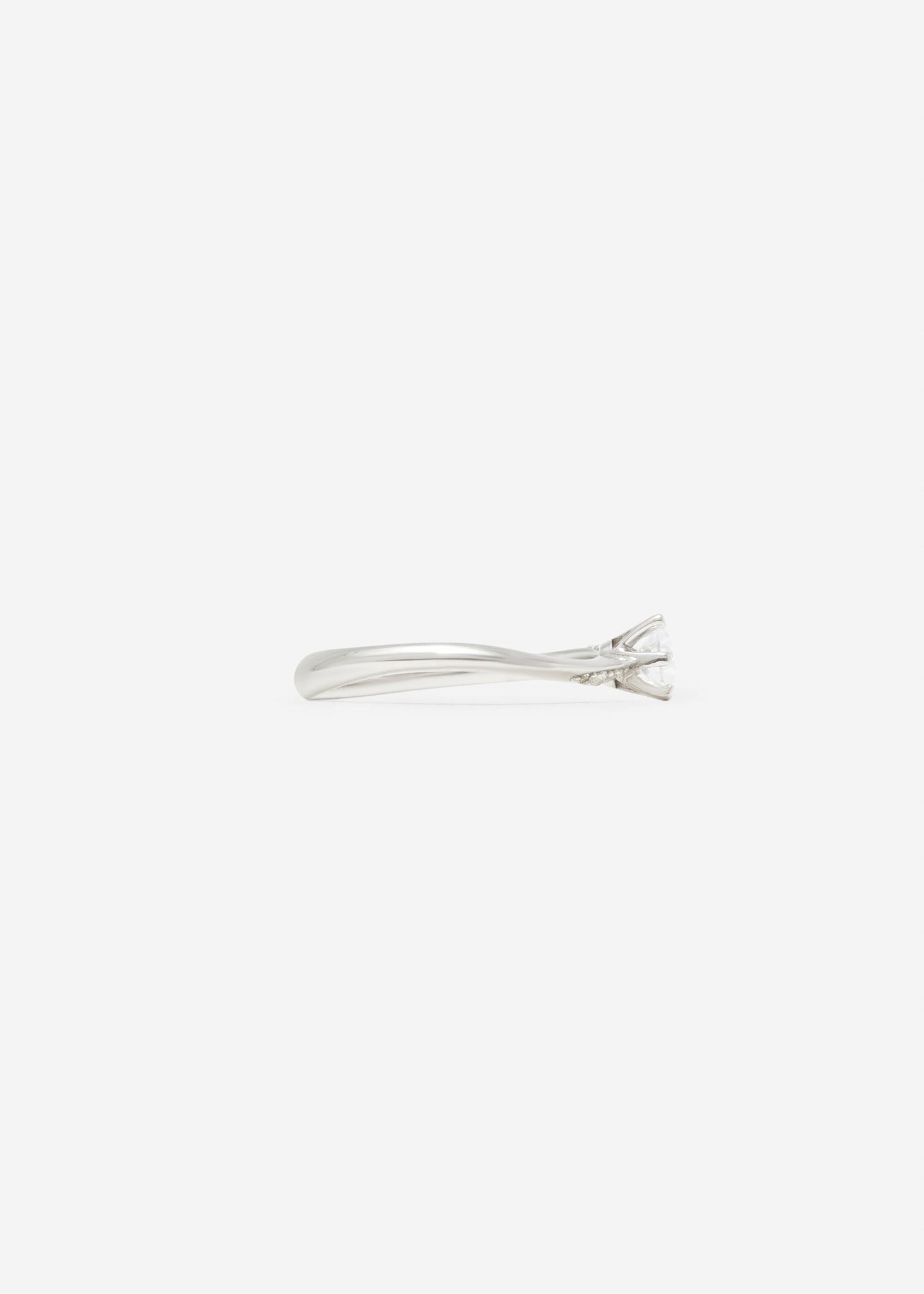 Drop Solitaire Ring Midi Pavé 0.3 - 0.5 Ct - Customised - 4