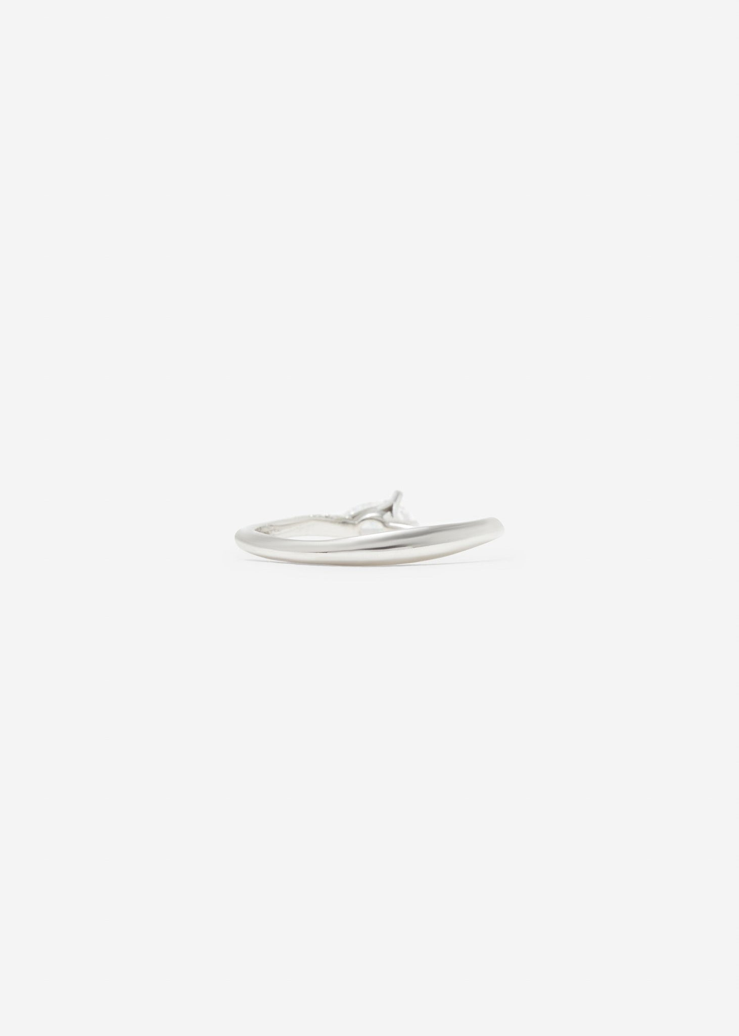 Drop Solitaire Ring Midi Pavé 0.3 - 0.5 Ct - Customised - 5