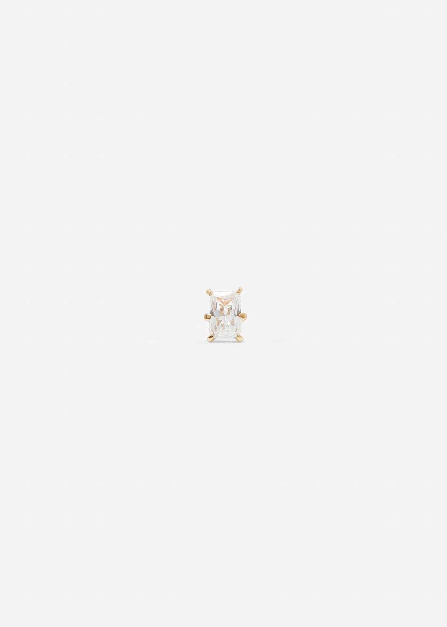 Emerald Cut Diamond Stud Earring | 18k gold - Customised 1