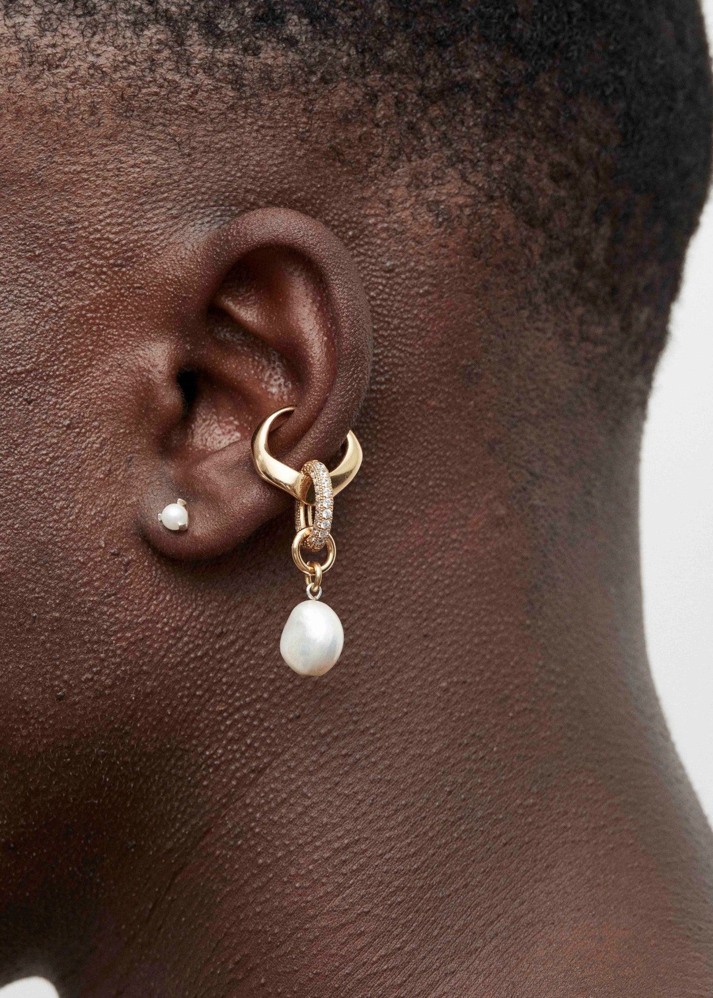 Folded Ear Cuff Maxi | Pearl - Cornelia Webb - 5