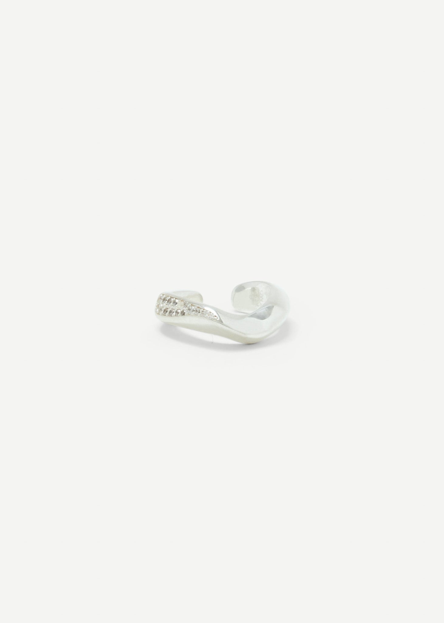Folded Ear Cuff Midi Encrusted - Earrings - Cornelia Webb - 3