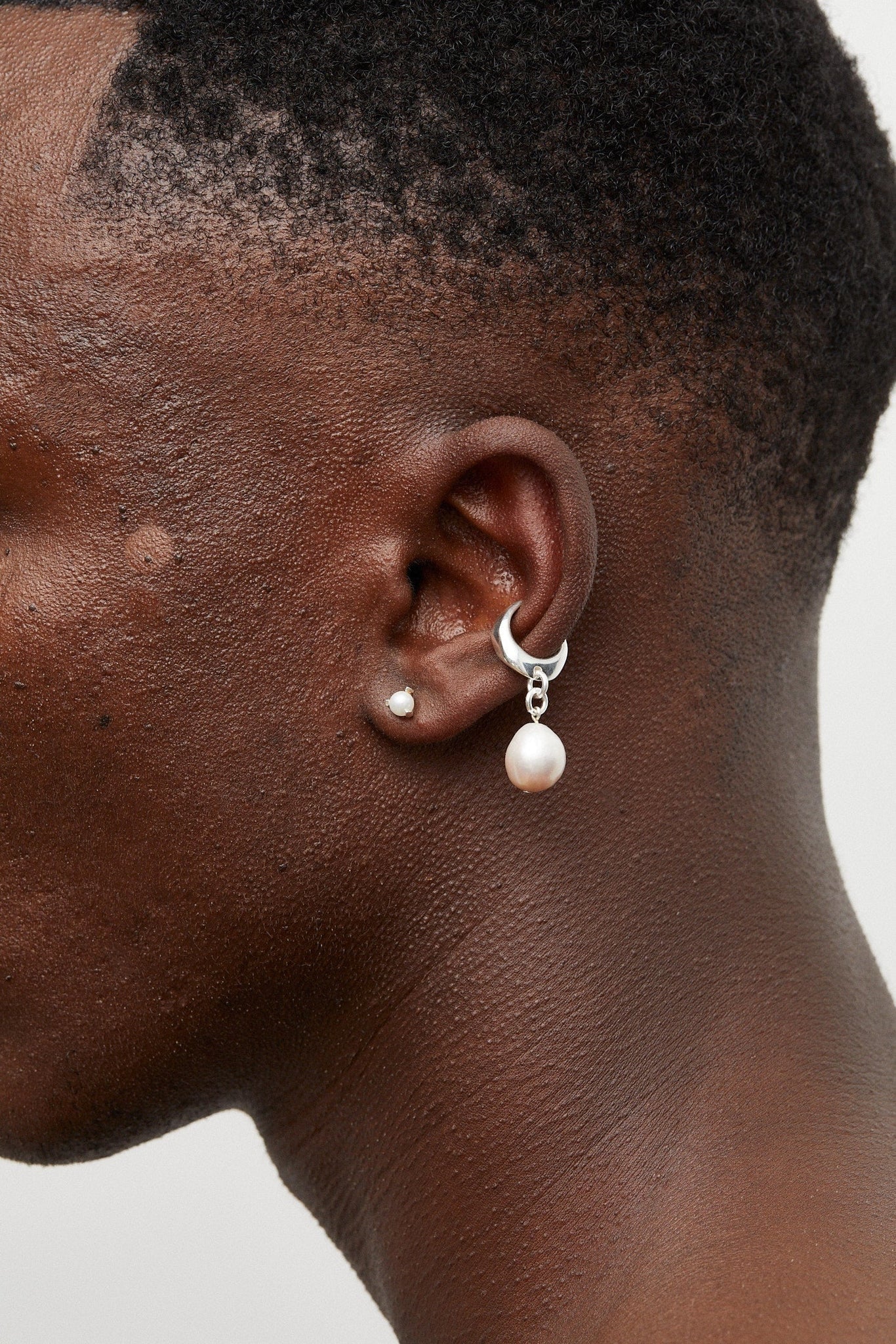 Waved Ear Cuff Mini | Pearl Drop - Cornelia Webb - 4