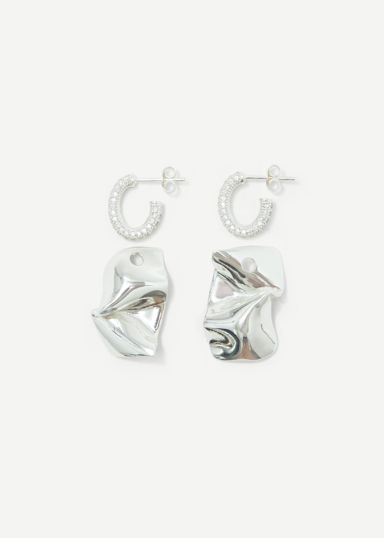 Folded Hoop Earring Midi - Earrings - Cornelia Webb - 3