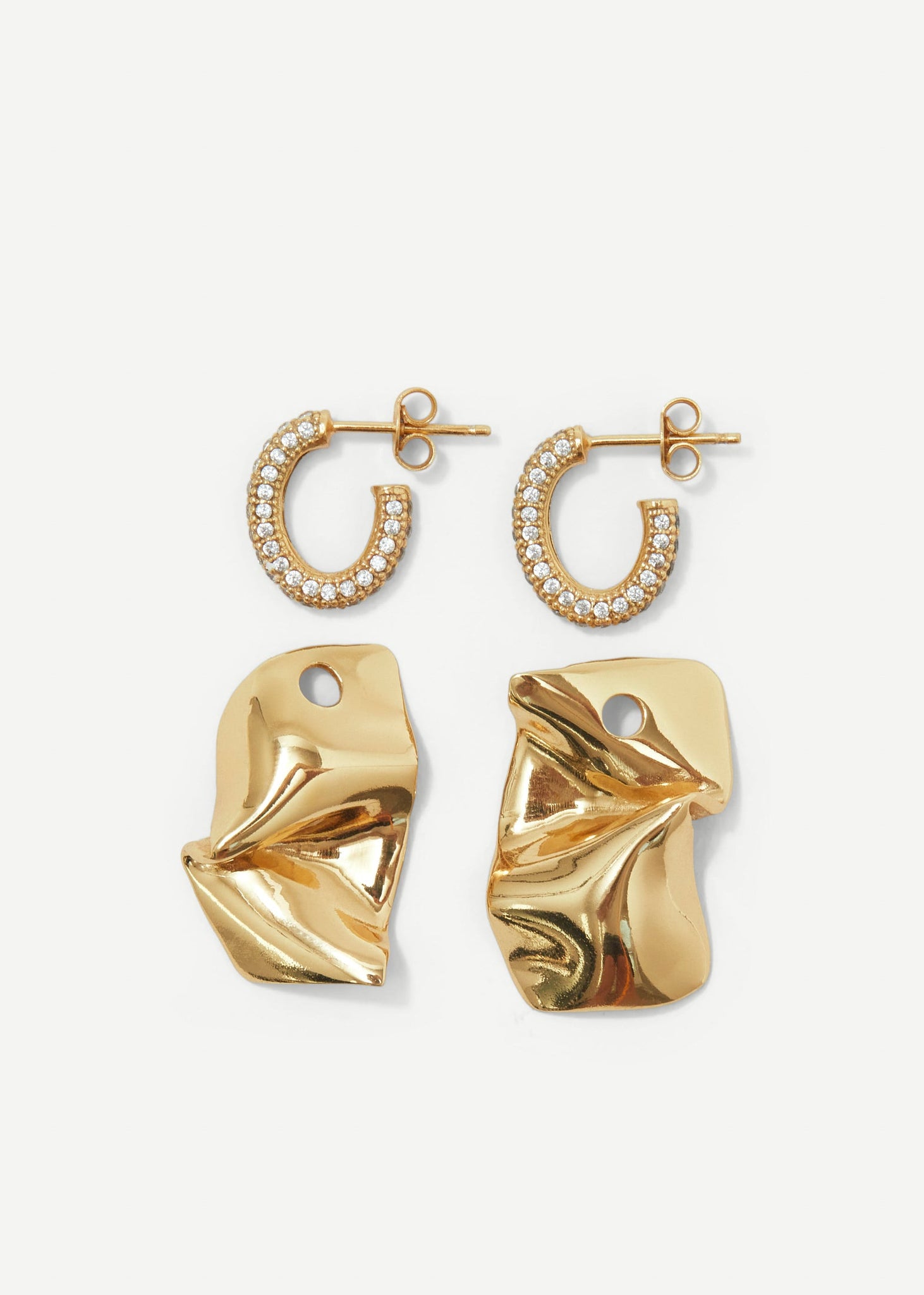 Folded Hoop Earring Midi - Earrings - Cornelia Webb - 3