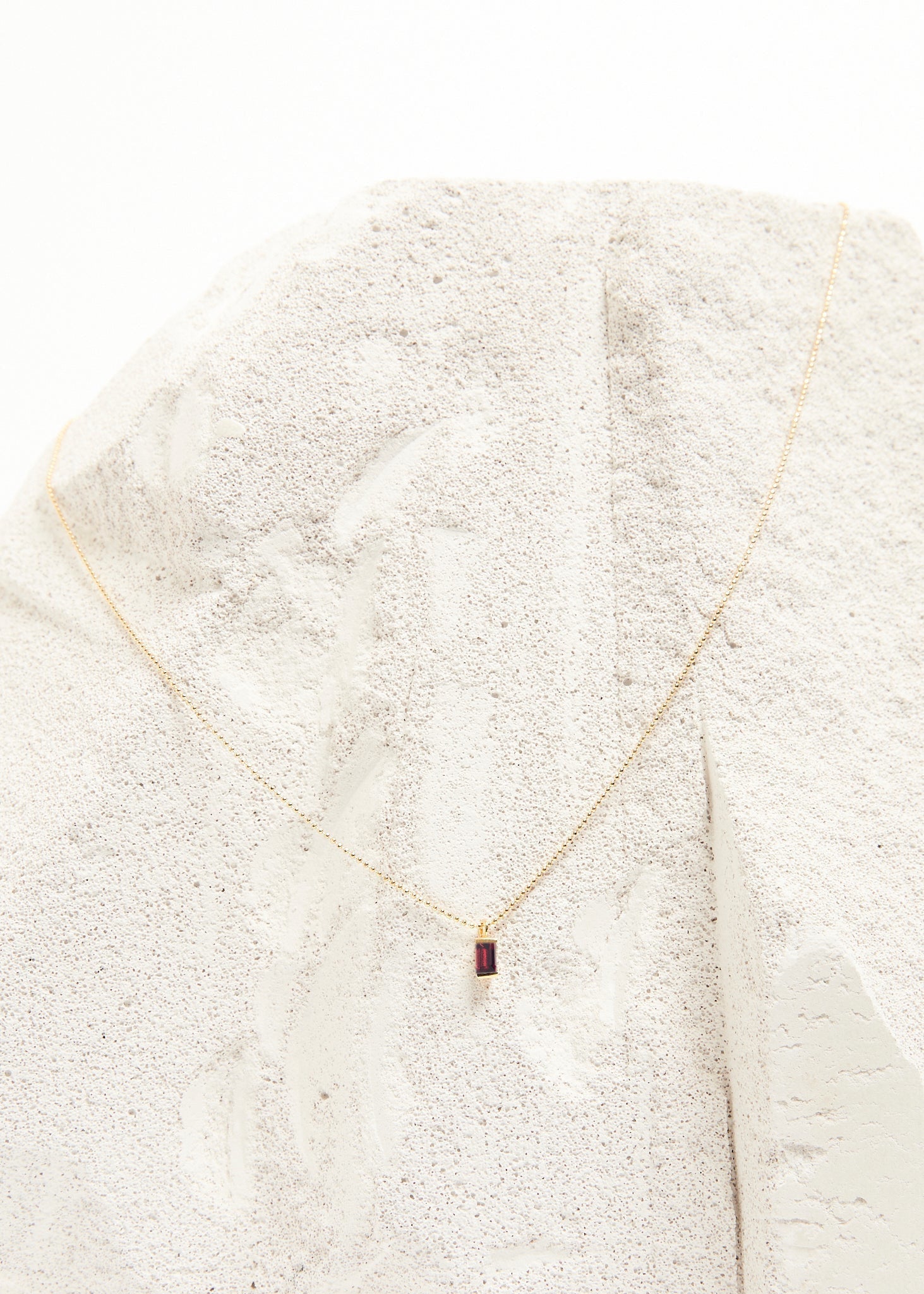 Garnet Necklace Mini | Gold - Sample - 2