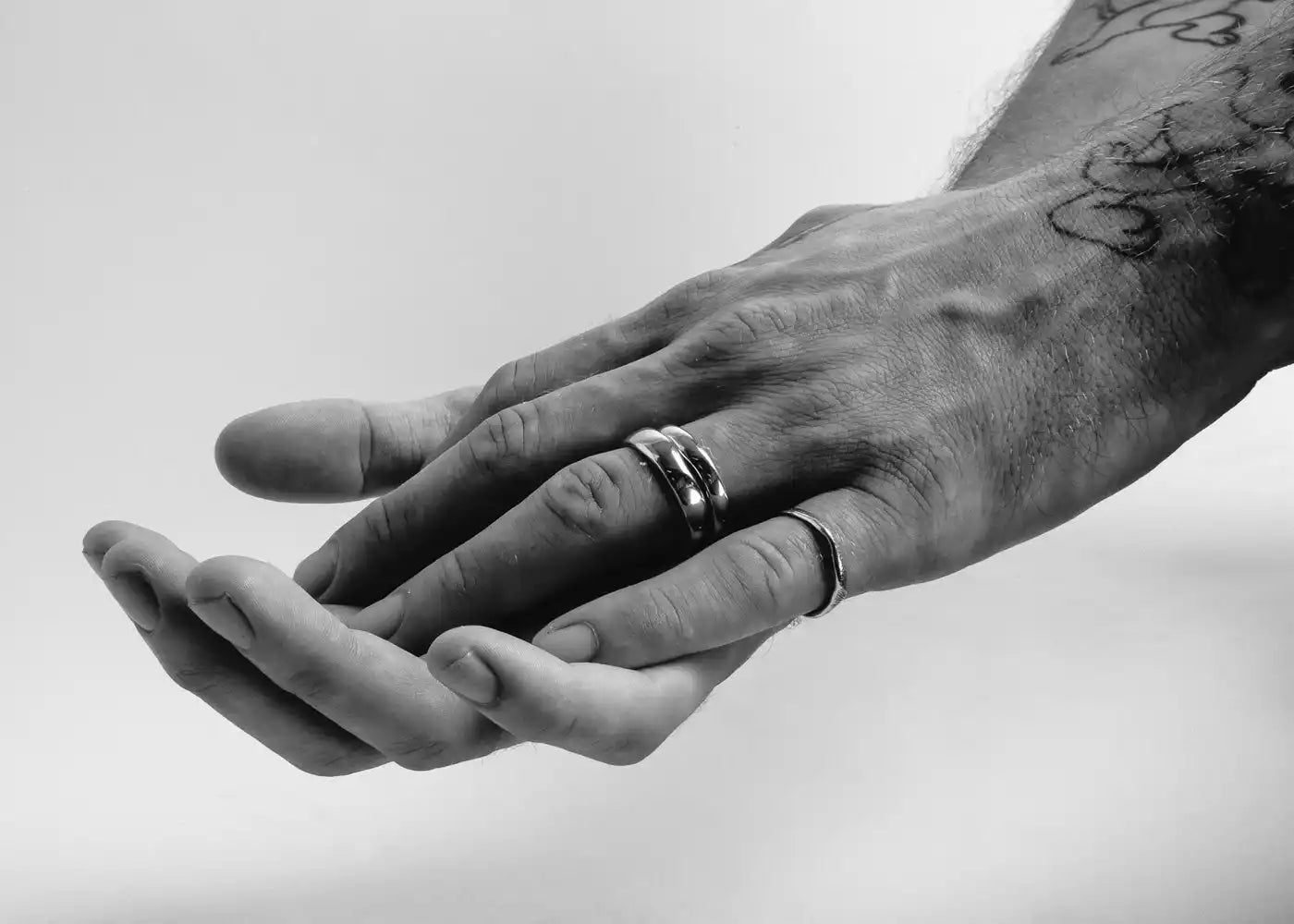 Hands with rings.