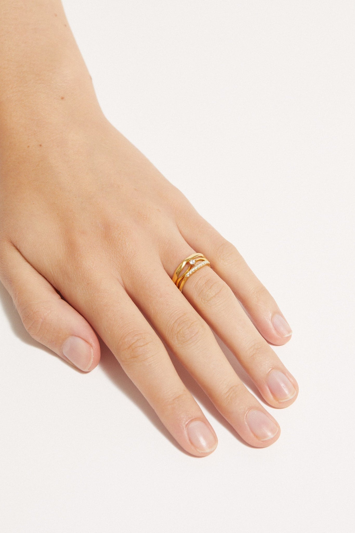 Molded Brilliant Cut Solitaire Ring 0.05 ct - Rings - Customised - 4