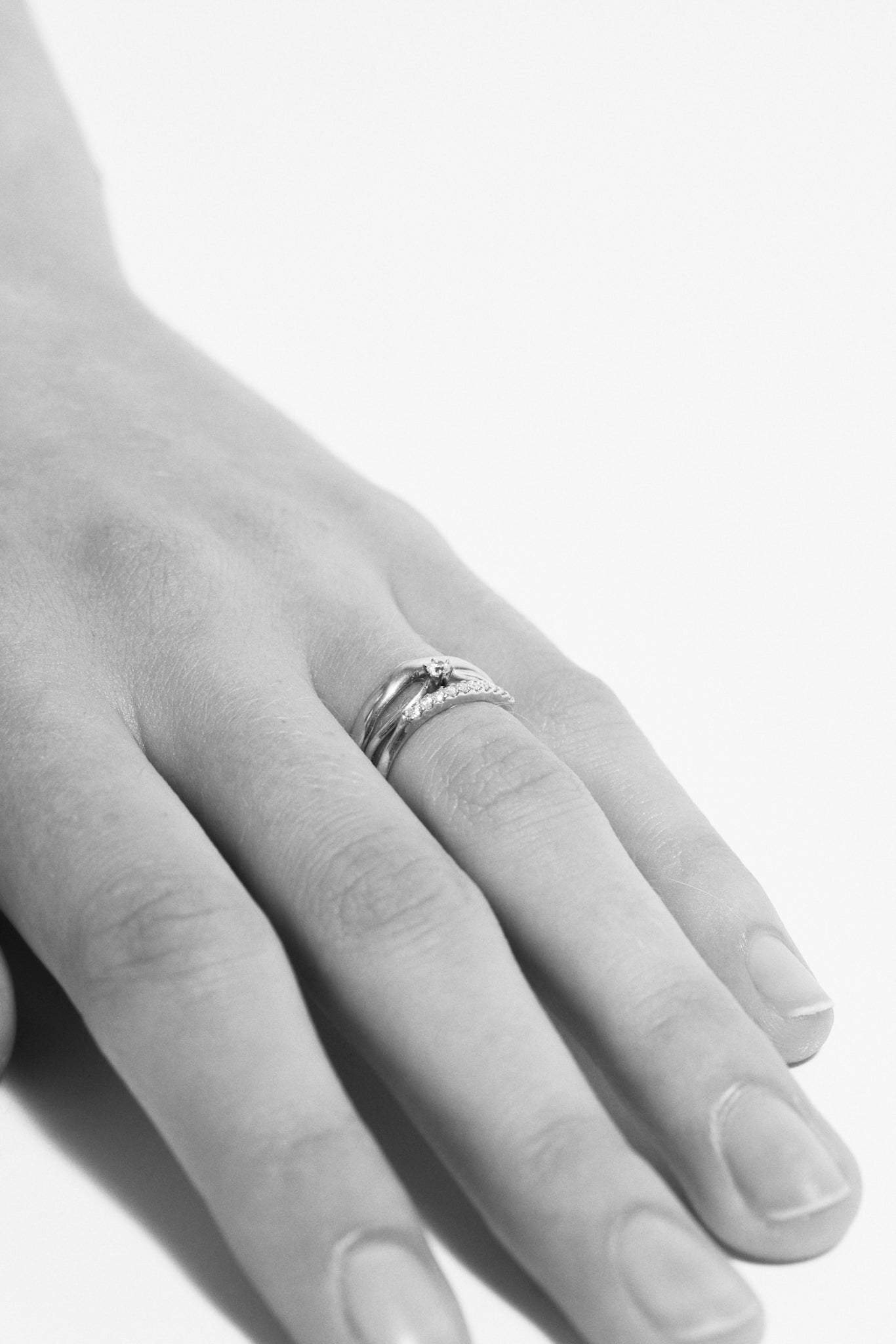 Molded Brilliant Cut Solitaire Ring 0.05 ct - Customised - 4