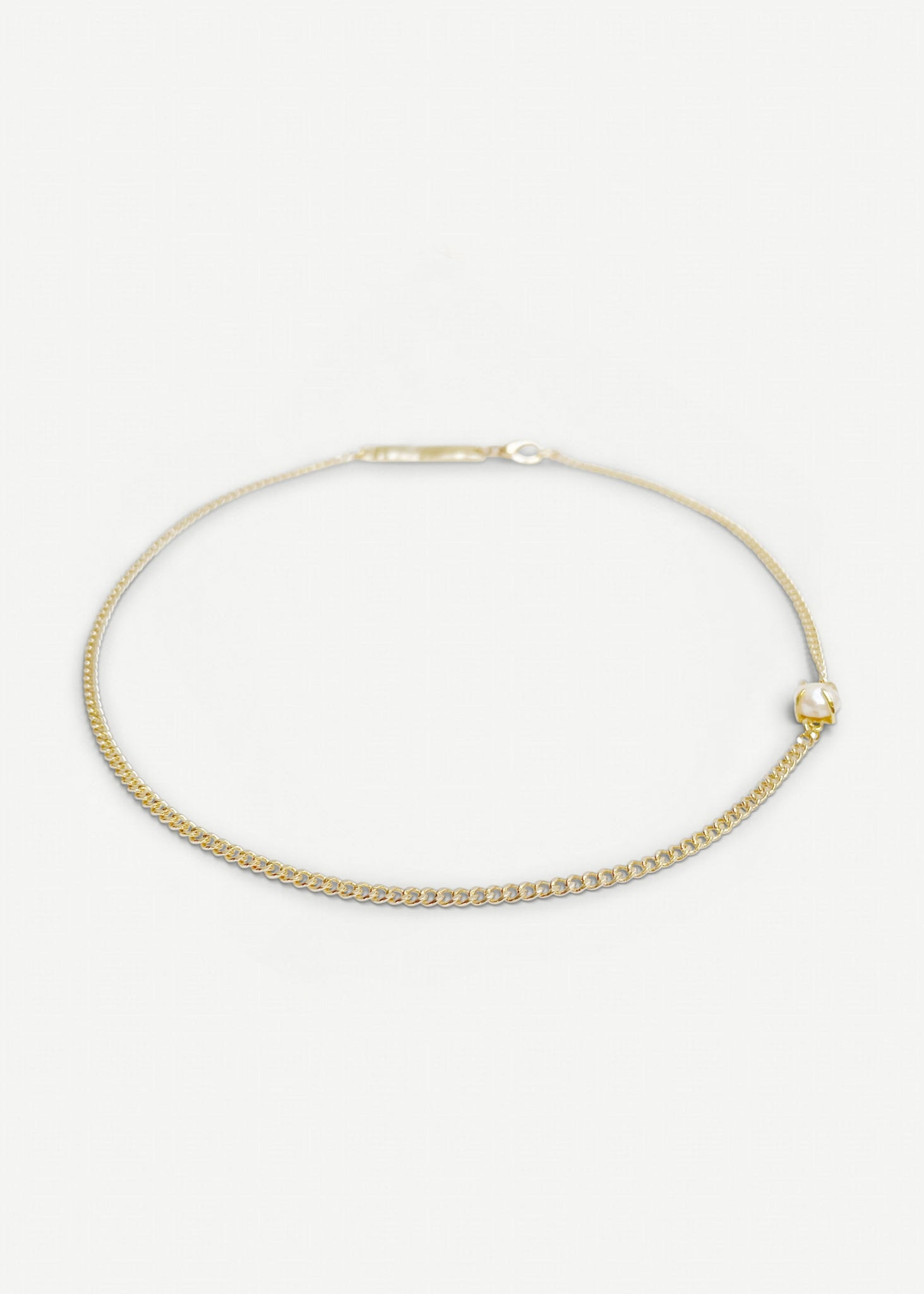 Molded Chain Necklace Mini | Pearl - sample - 1