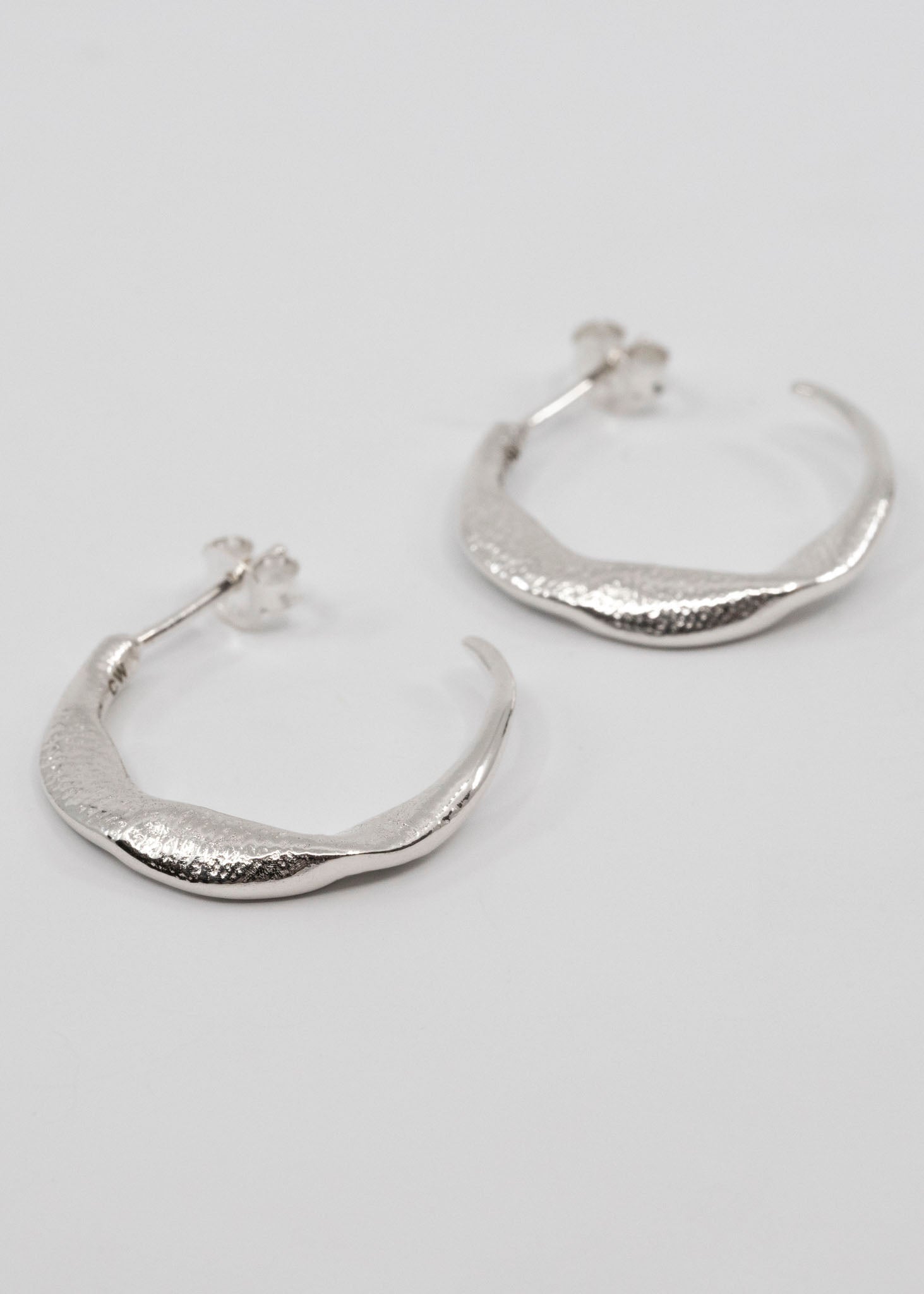 Molded Organic Hoop Earring - Fingerprint - Sample - 4