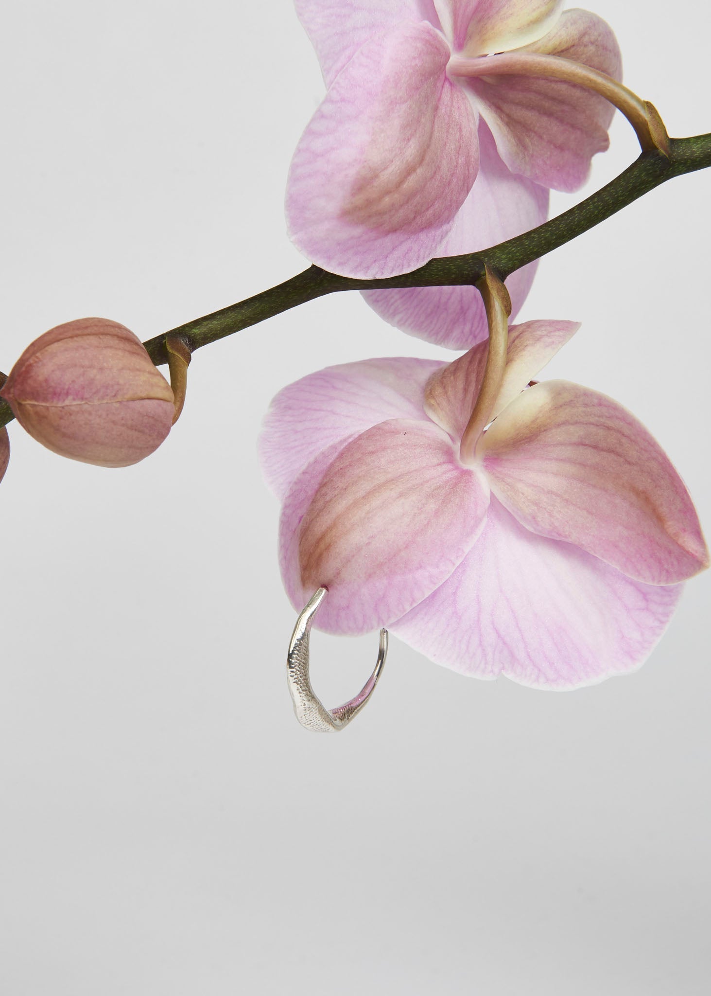 Molded Organic Hoop Earring - Fingerprint - Sample - 1