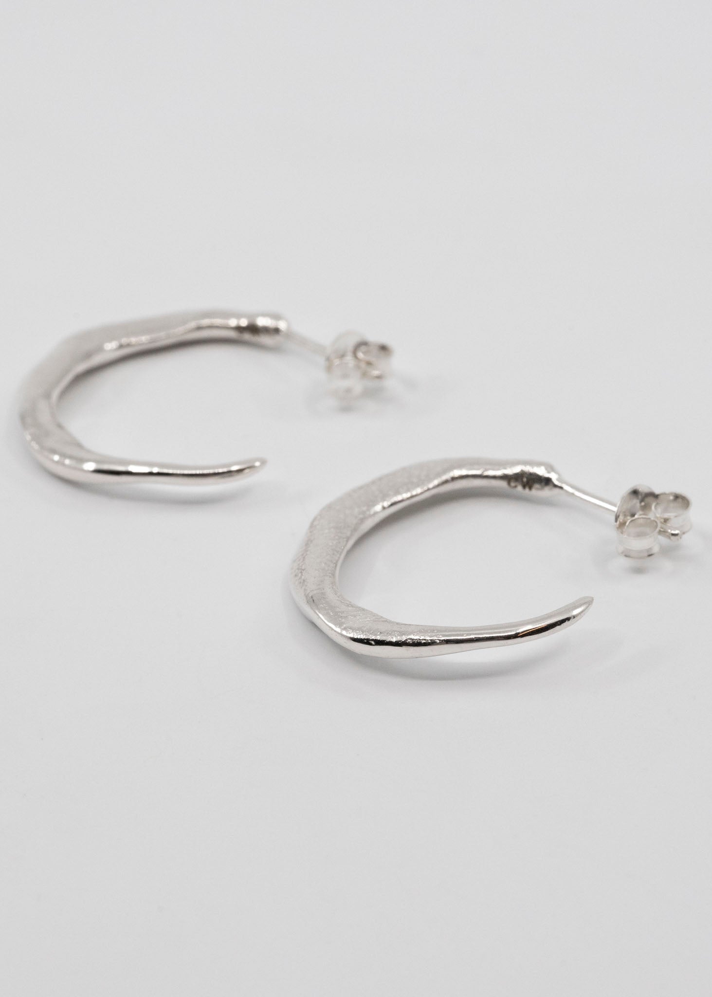 Molded Organic Hoop Earring - Fingerprint - Sample - 3