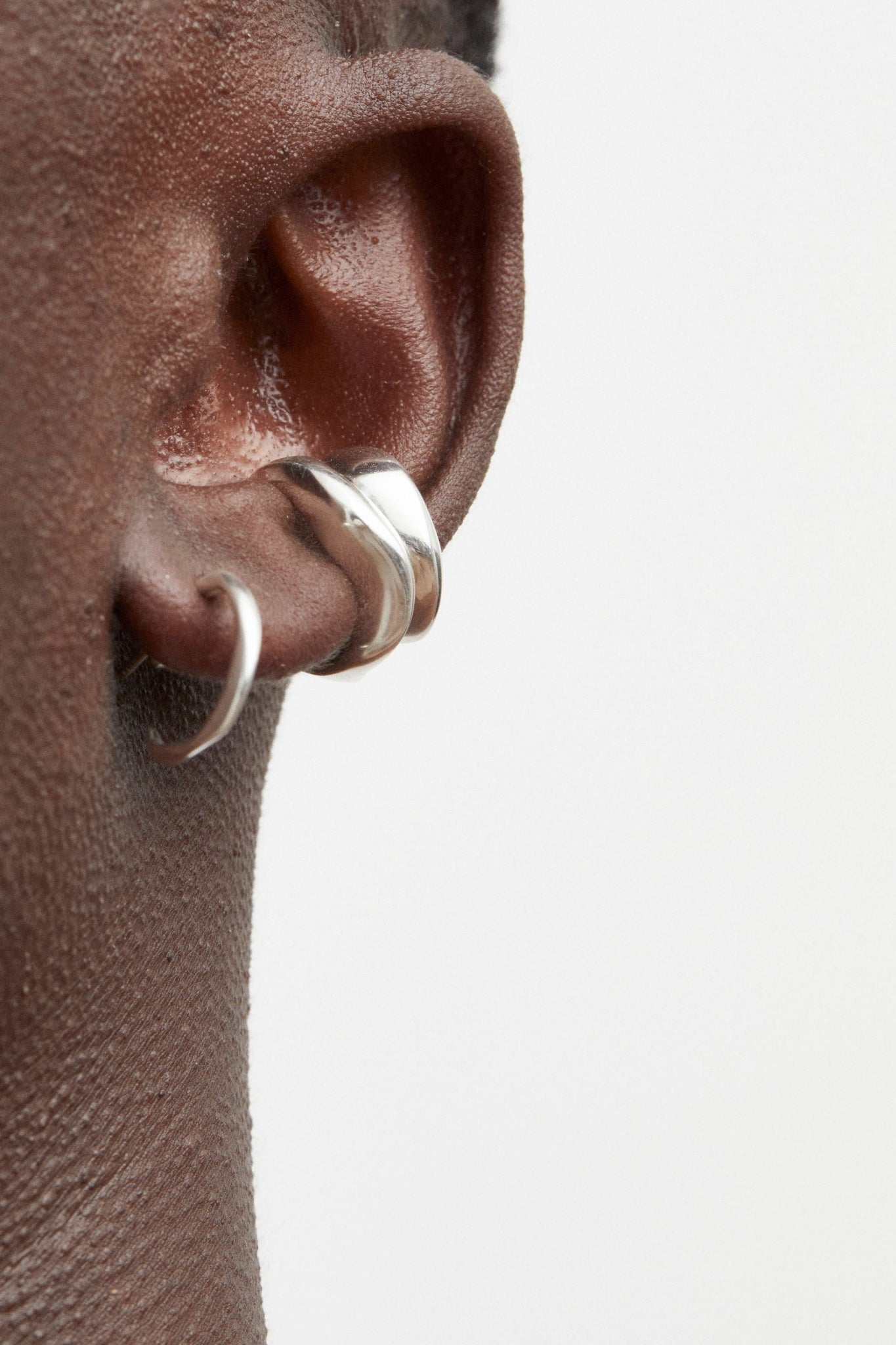 Molded Organic Hoop Earring Mini - Cornelia Webb - 5
