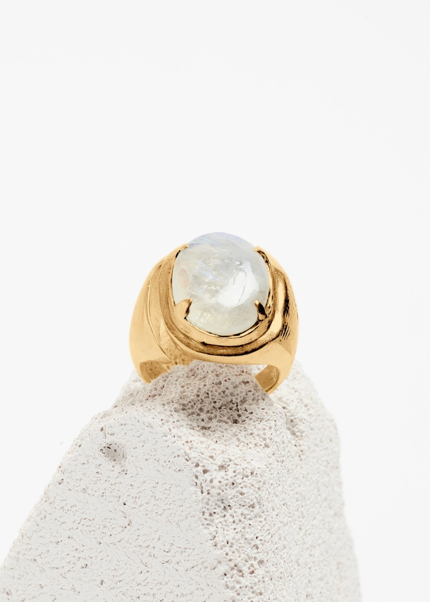 Molded Signet Ring | Moonstone - Rings - SALE - 3