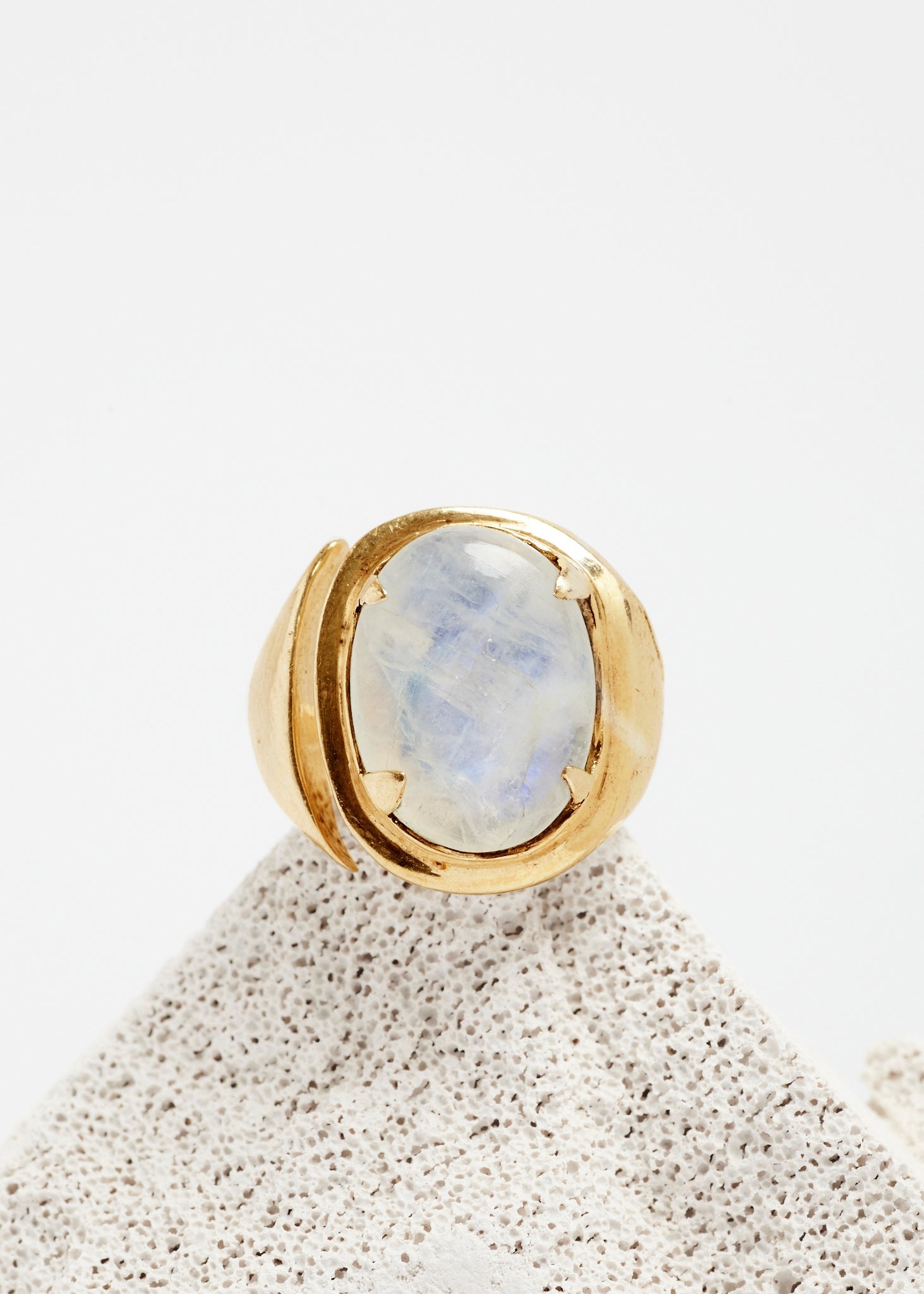 Molded Signet Ring | Moonstone - Rings - SALE - 1