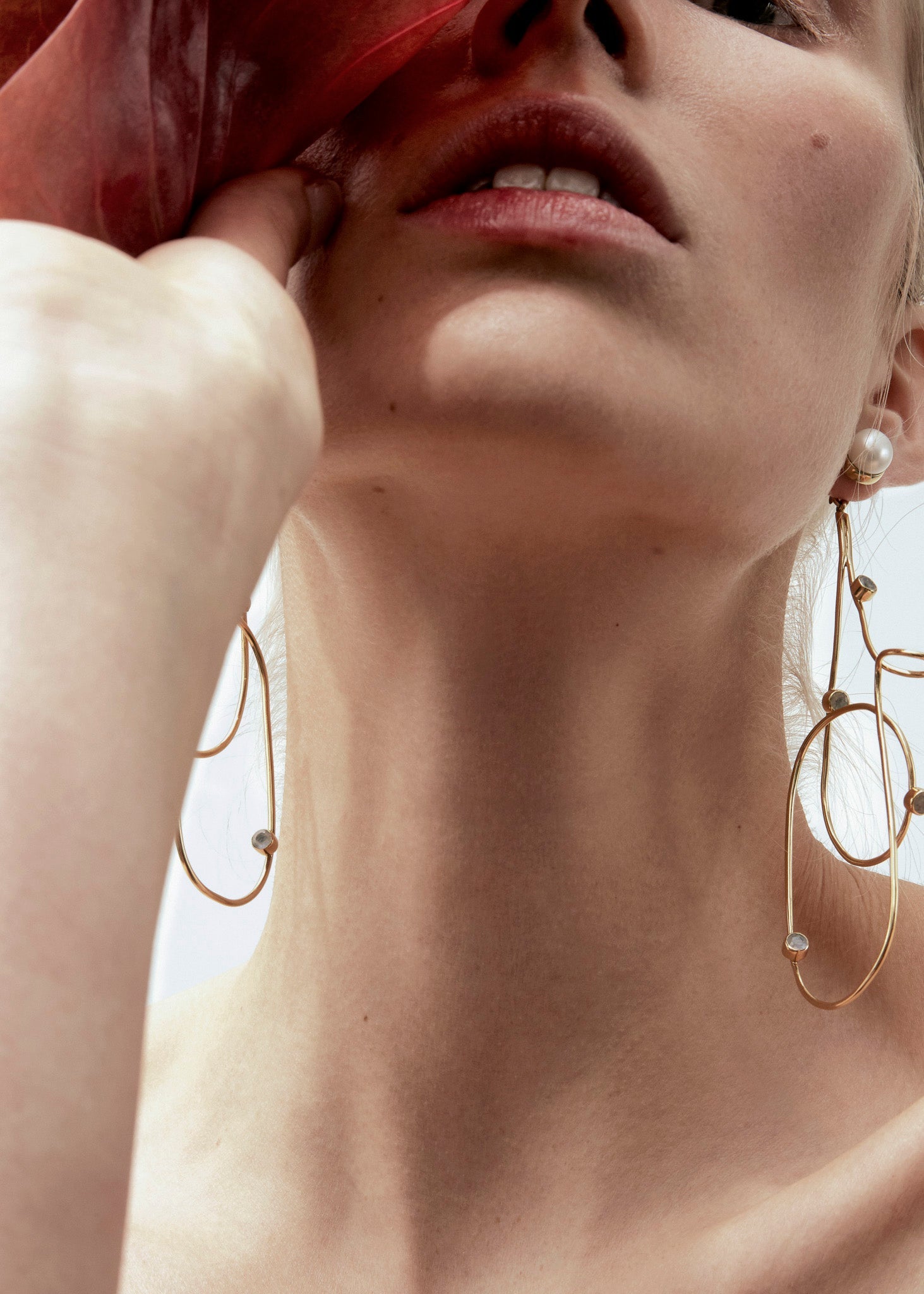 Moonstone Twisted Drop Earring Maxi - Sample - 5