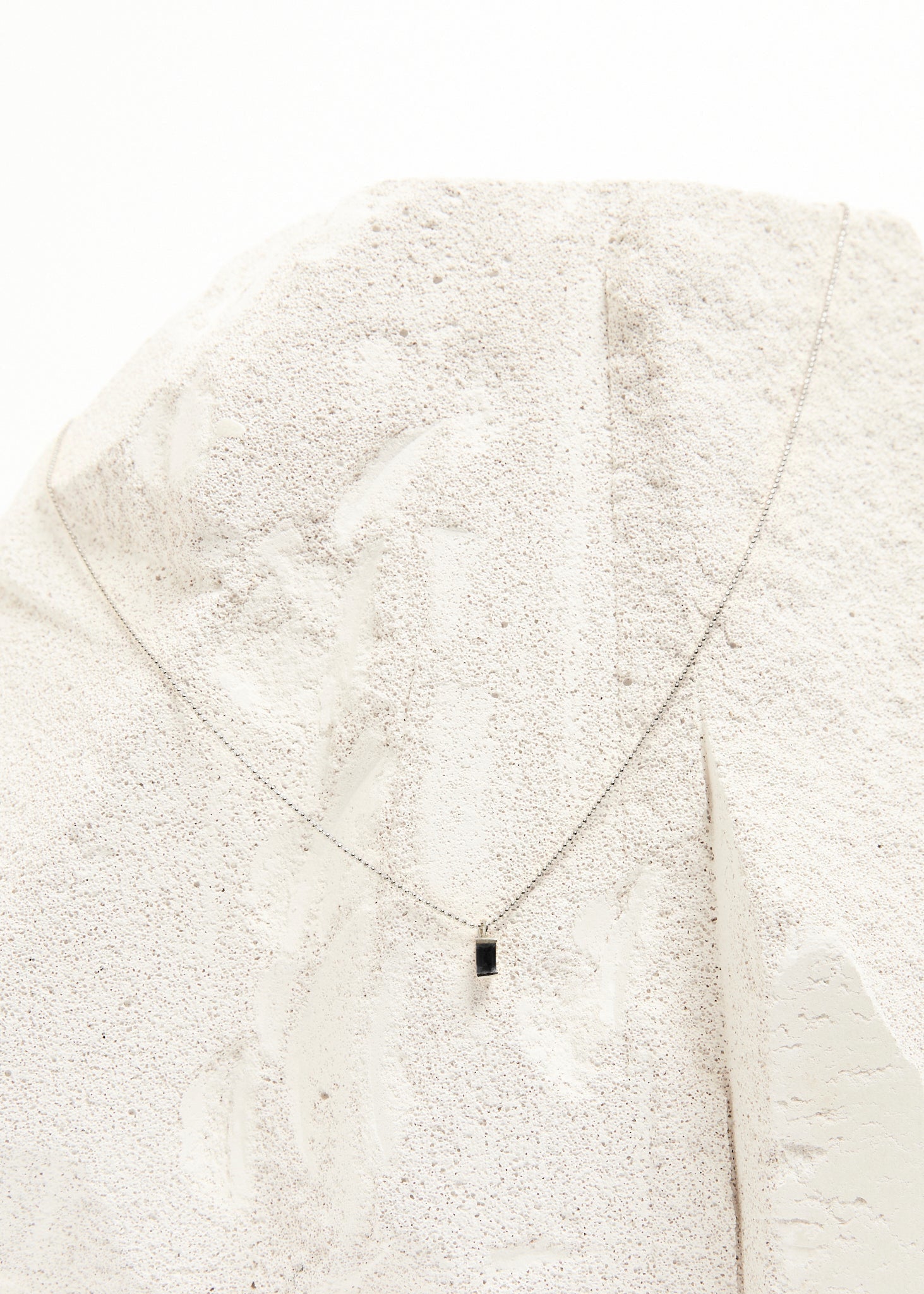 Onyx Necklace Mini | Silver - Sample - 2