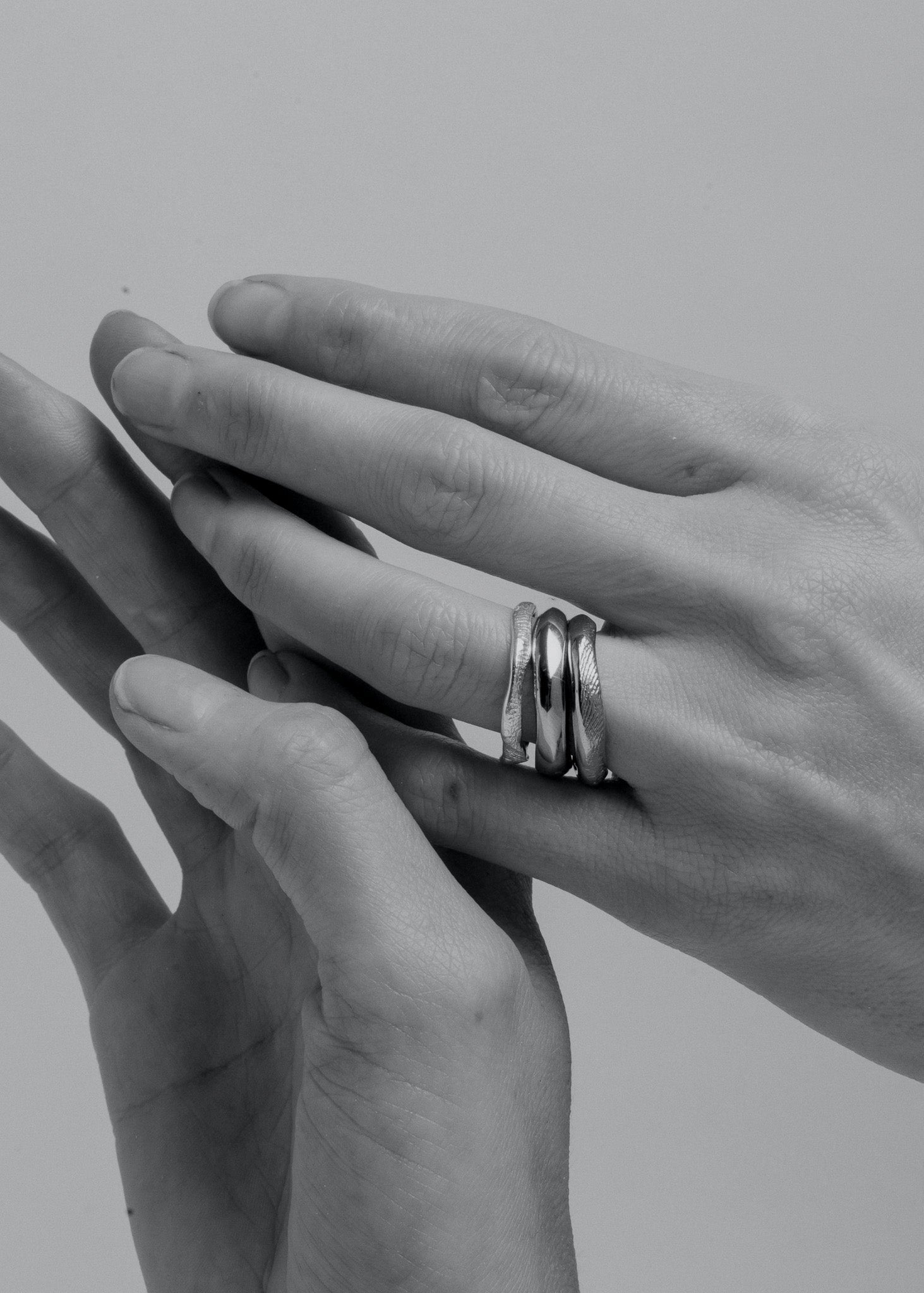 Molded Finger-Imprinted Band Customised Ring