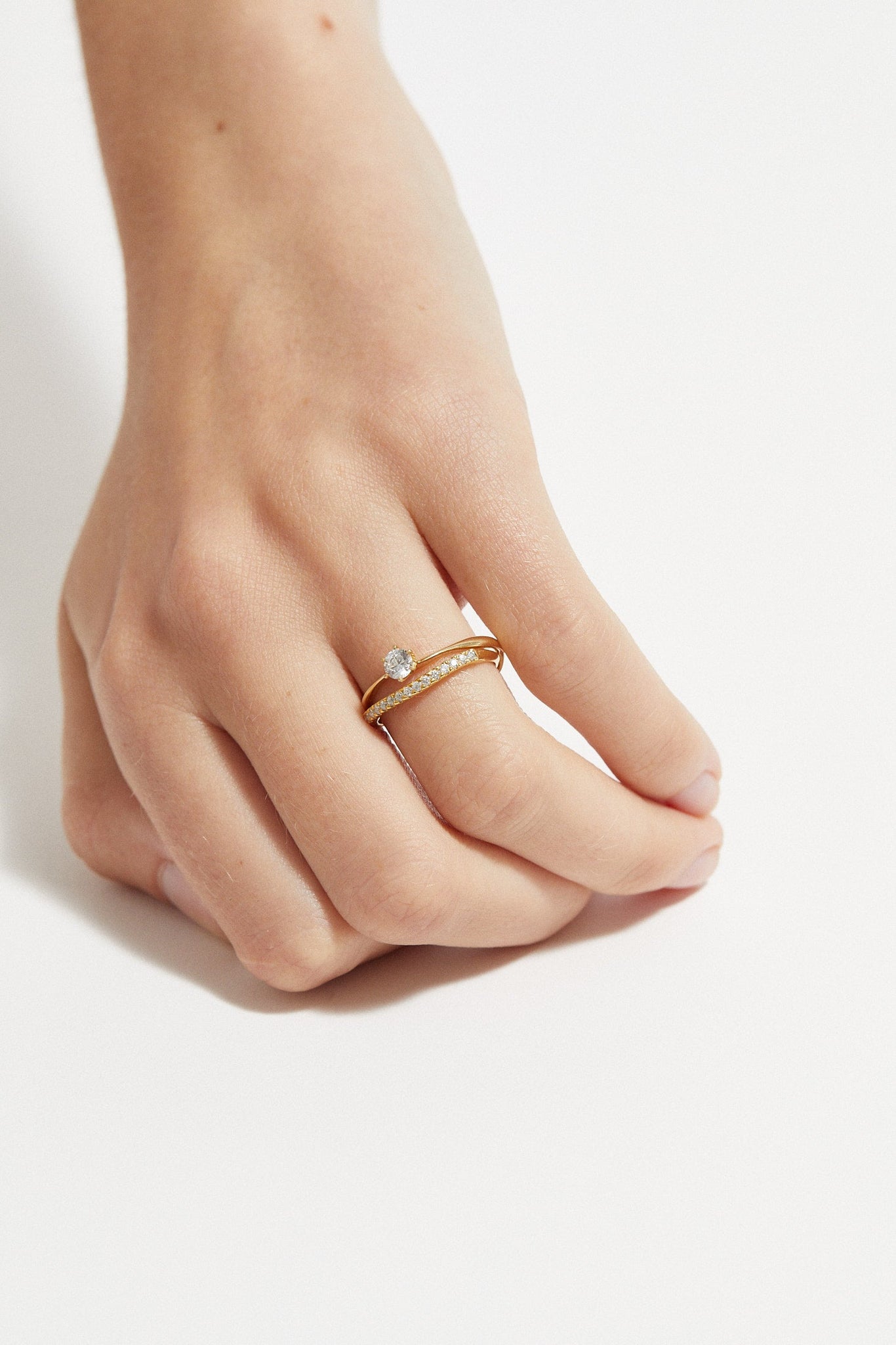 Organic Scallop Set 1/3 Eternity Band 0.01 ct - Customised 2