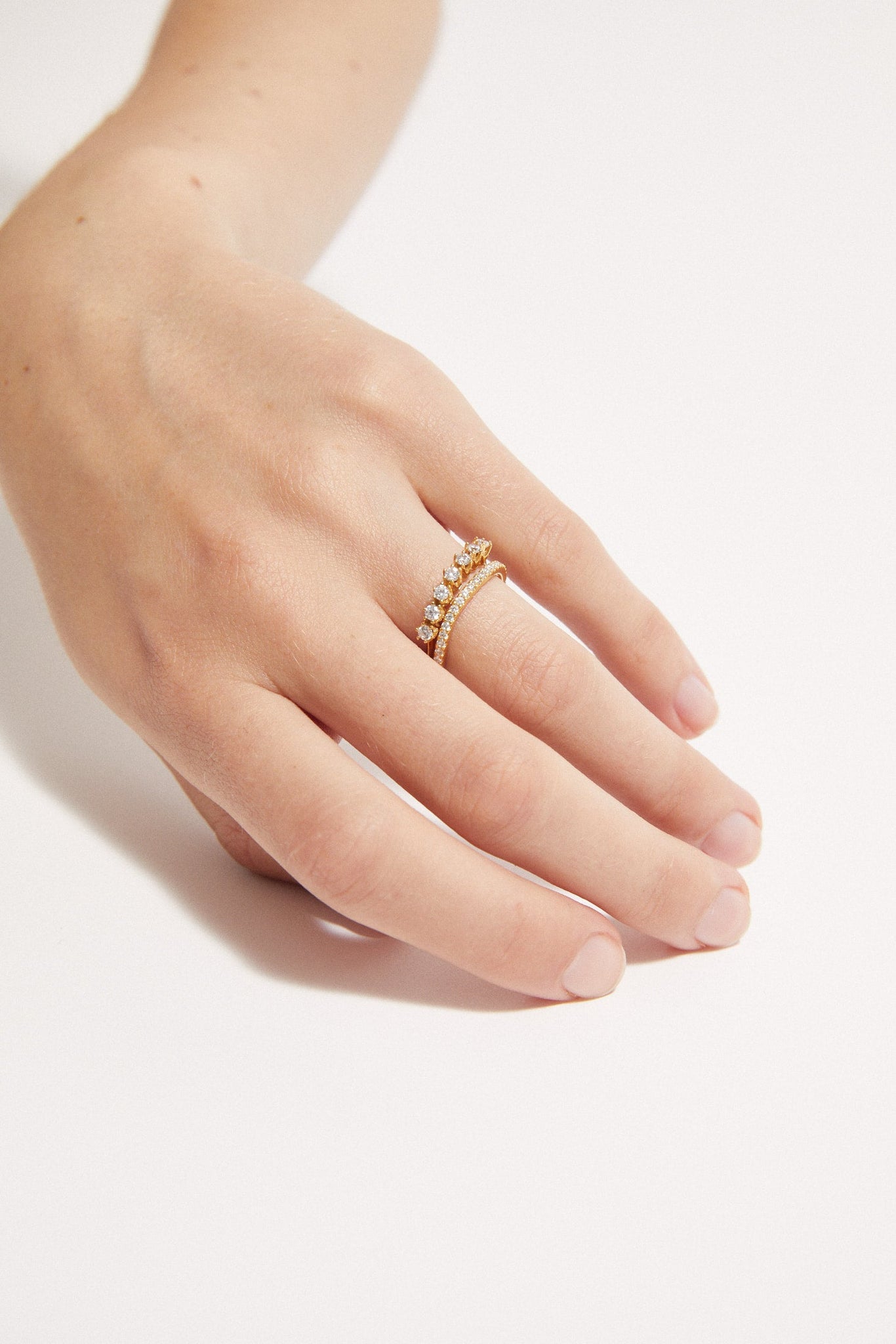 Organic Scallop Set Full Eternity Band 0.01 ct - Rings - Customised - 6