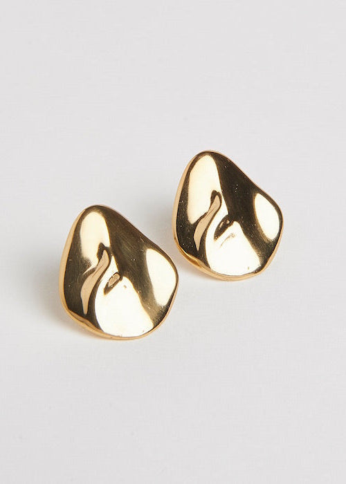 Organic Stud Earring | Gold - sample - 1