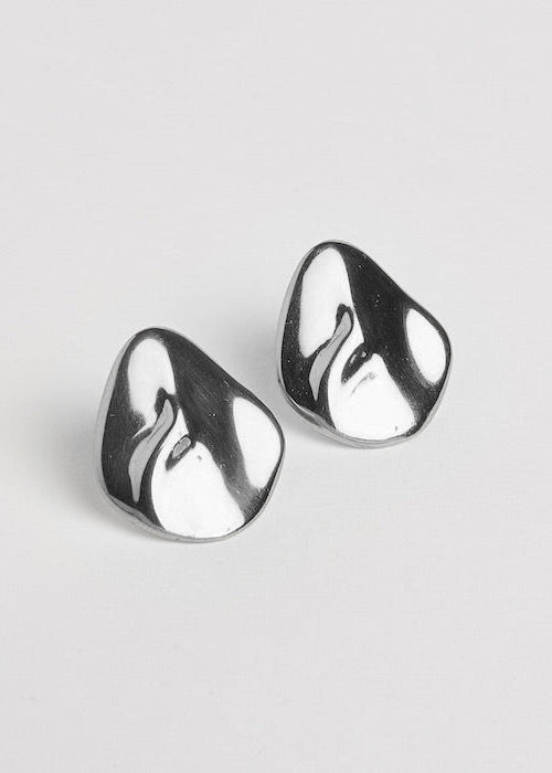 Organic Stud Earring | Silver - Sample - 1