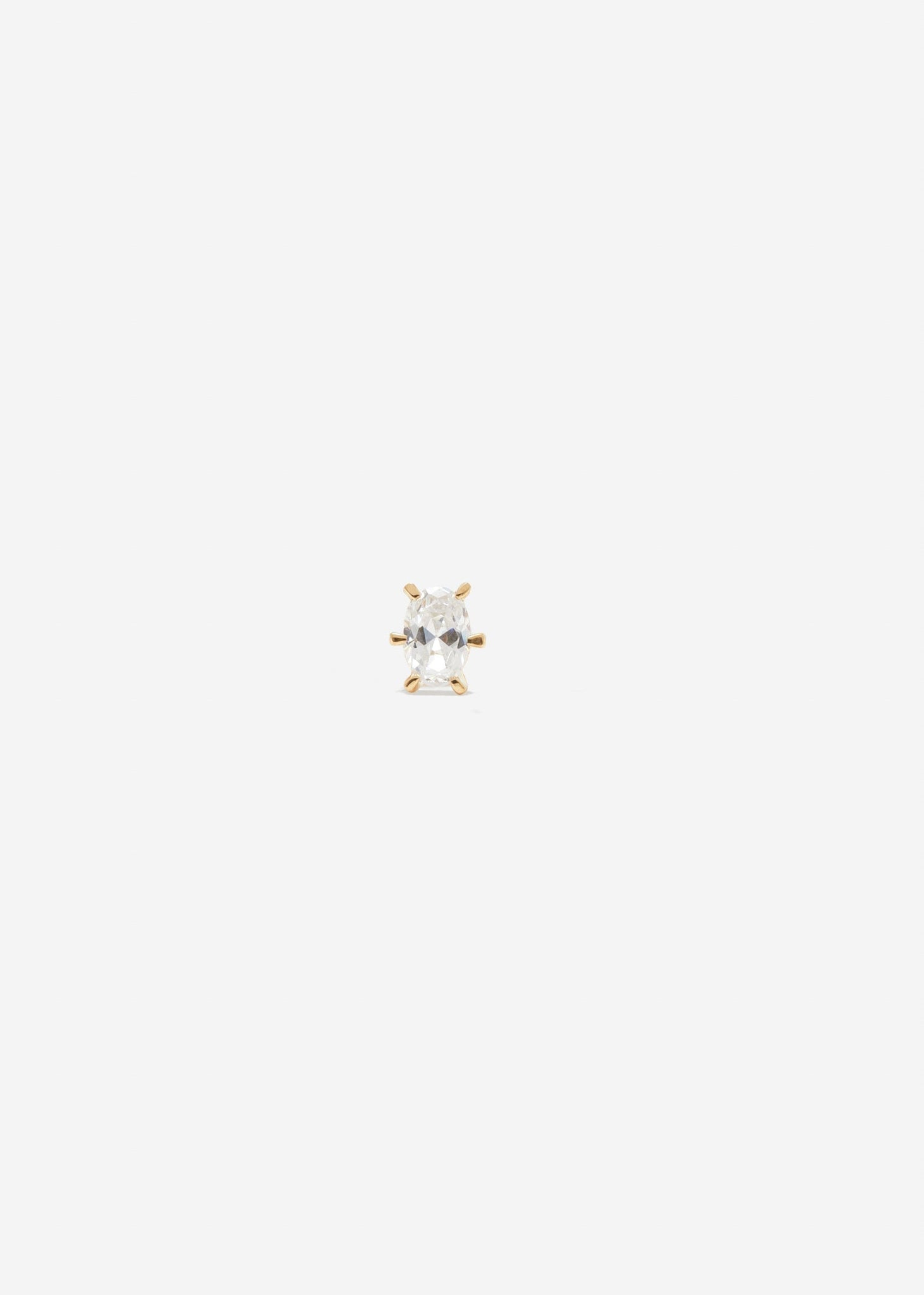 Oval Cut Diamond Stud Earring | 18k gold - Customised 1