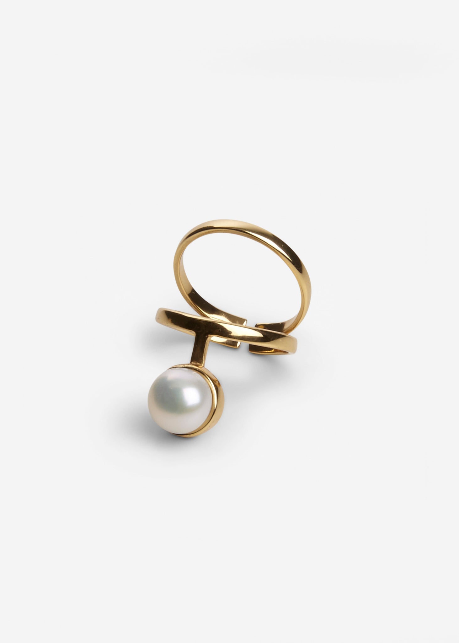 Pearl knuckle Ring - Gold - Sample - 1