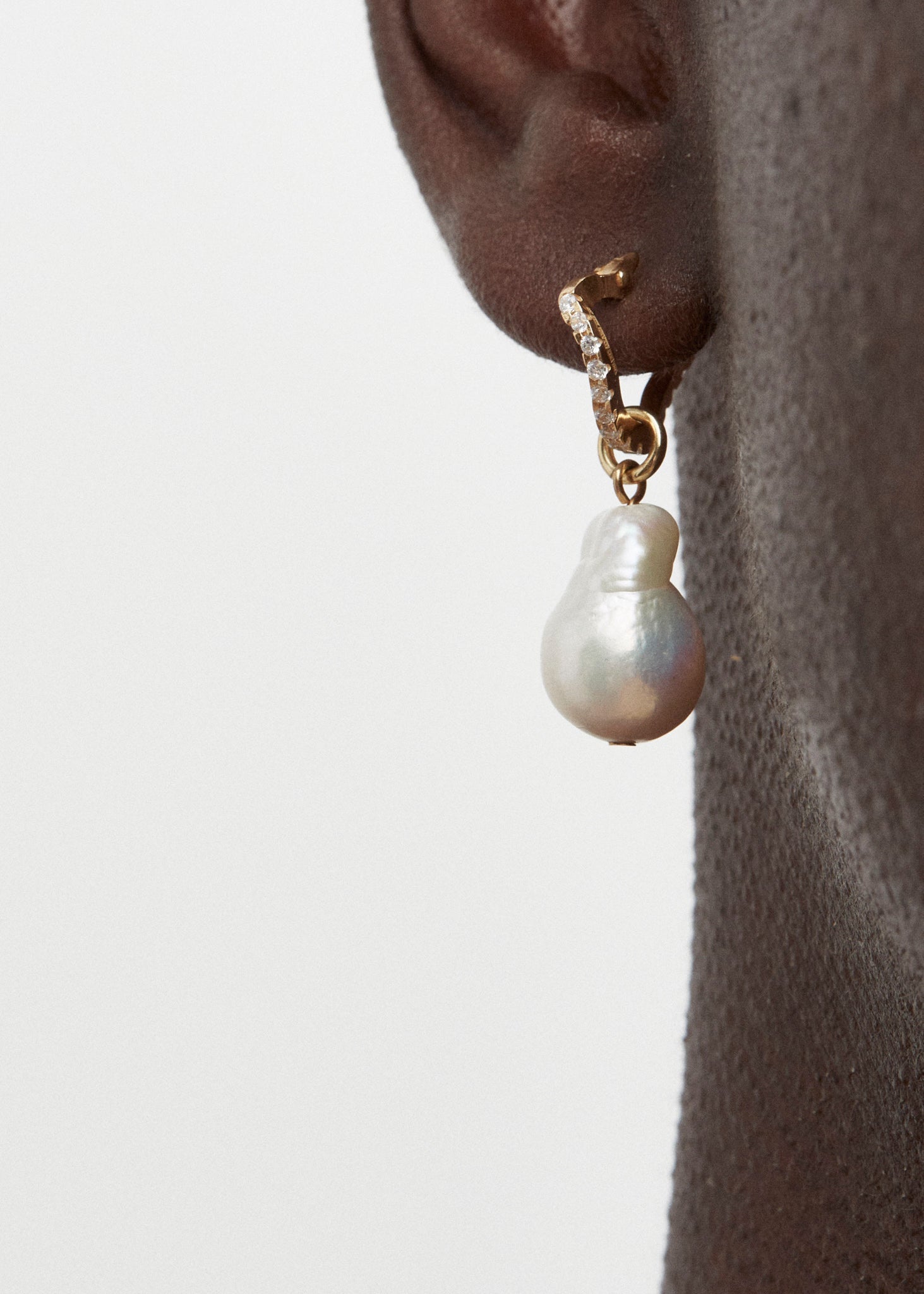 Pearled Drop Hoop Earring - Cornelia Webb - 5