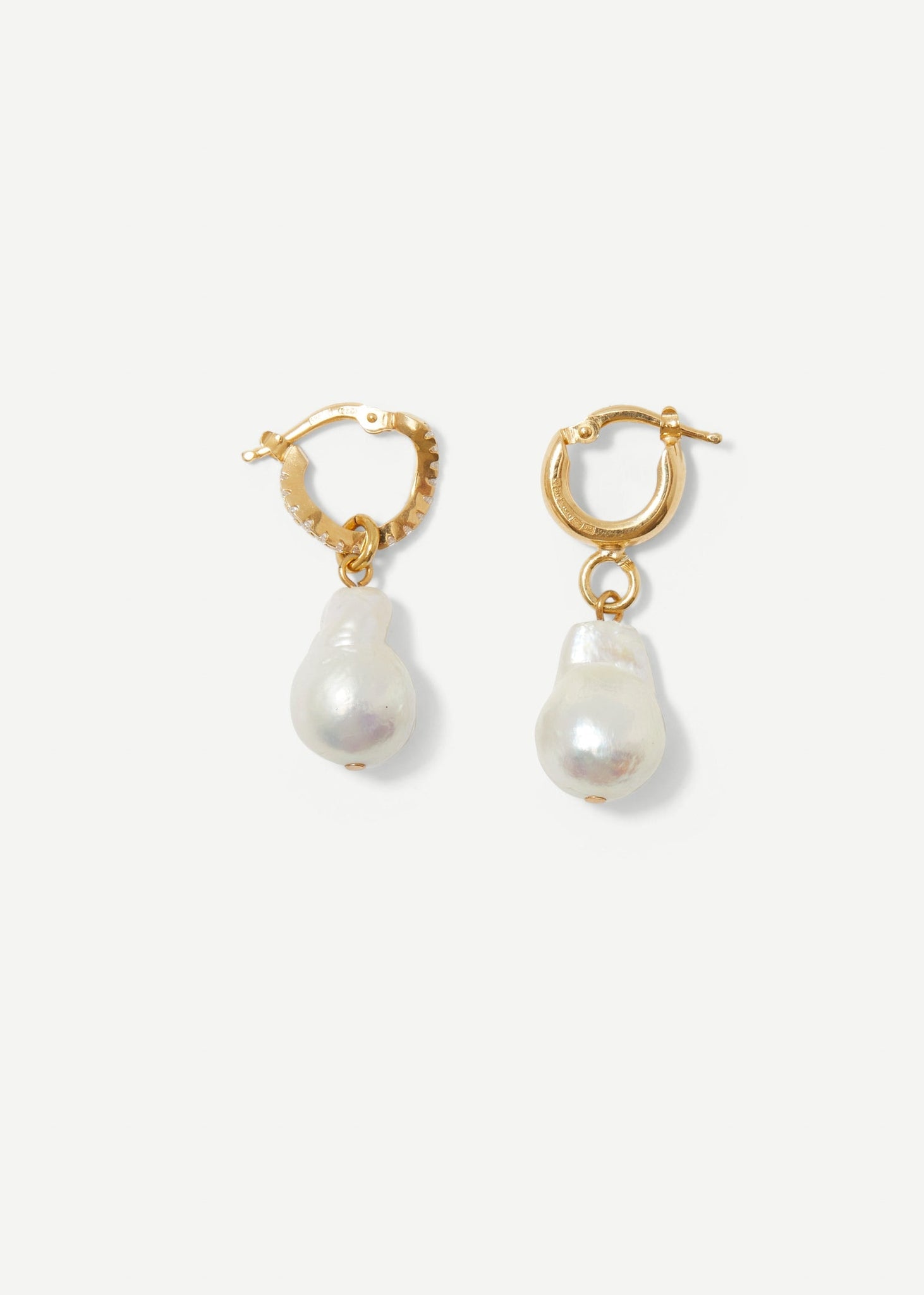 Pearled Drop Hoop Earring - Earrings - Cornelia Webb - 2