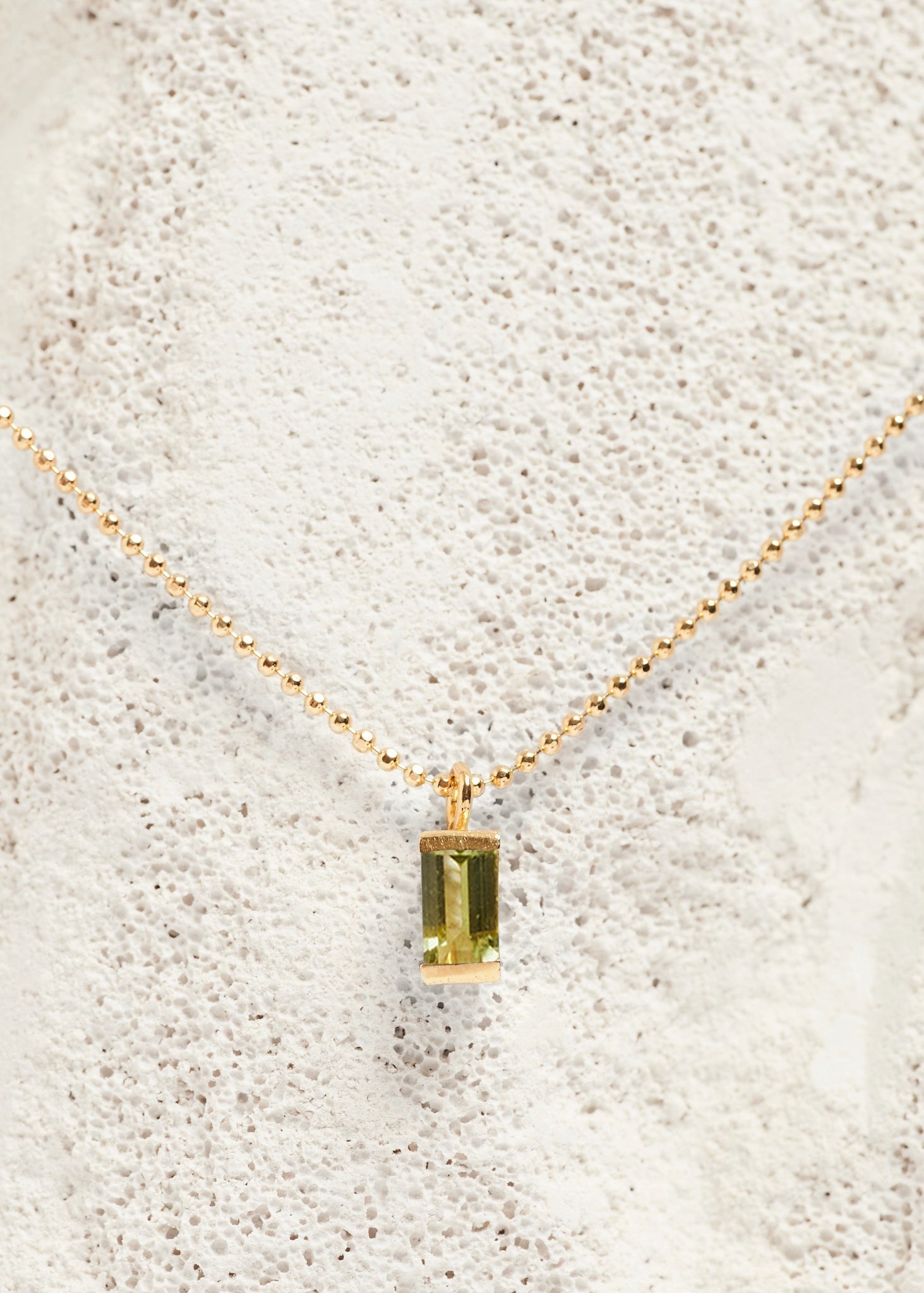 Peridot Necklace Mini | Gold - Sample - 1